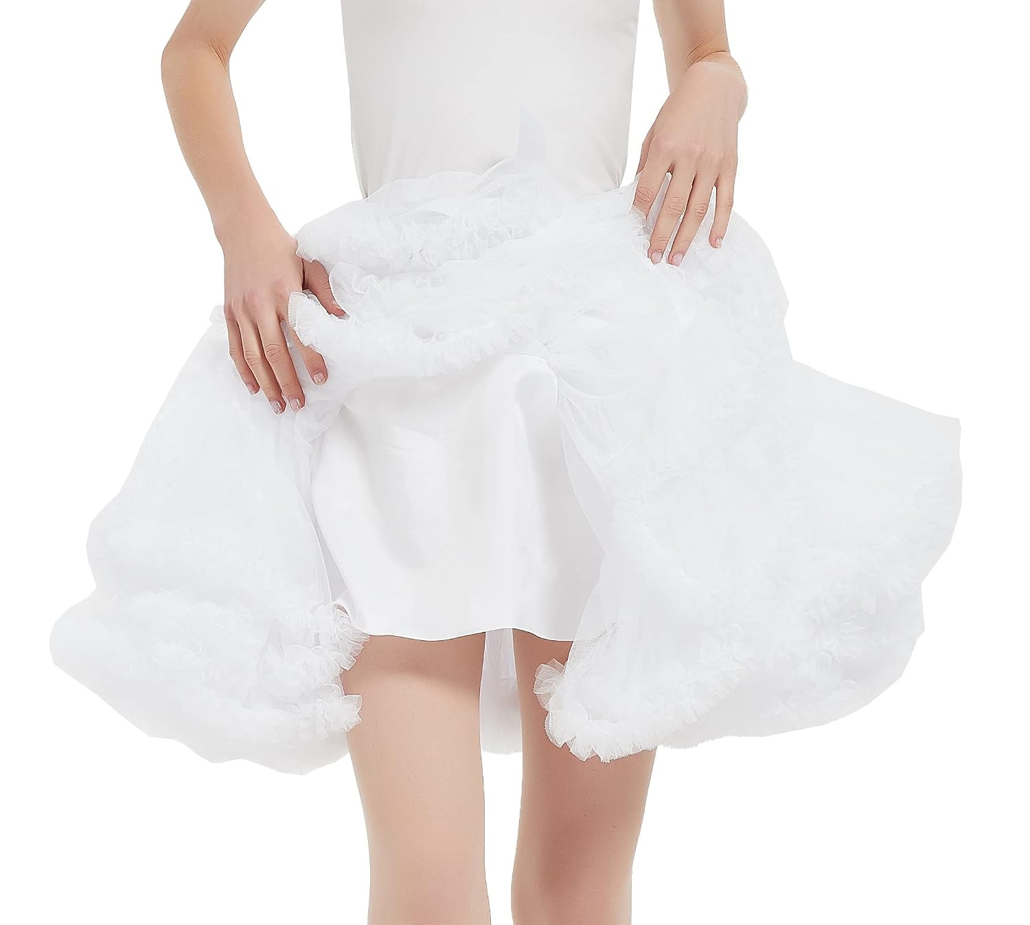 High Waist Mesh Tulle Petticoat Skirt — image 5