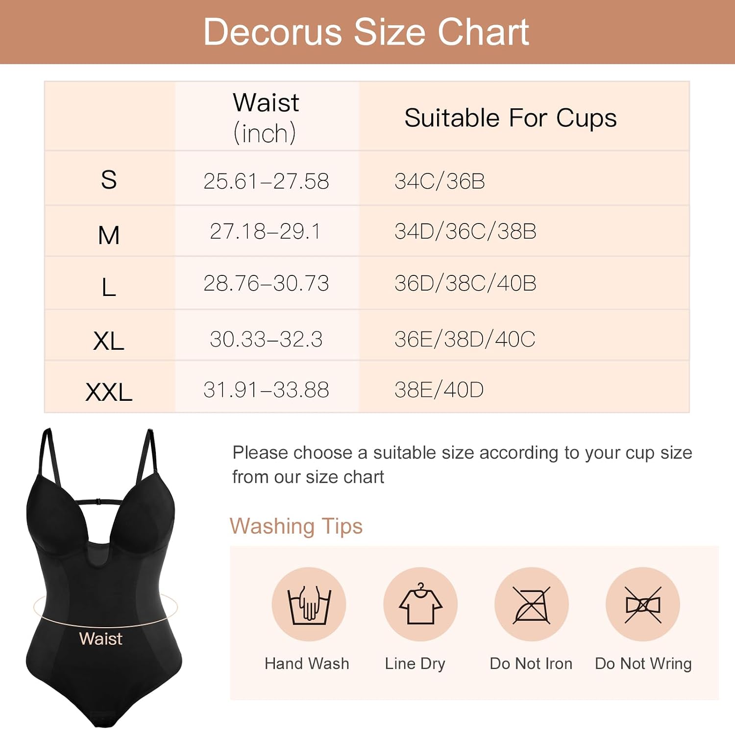 Decorus Tummy Control Bodysuit for Women — image 3