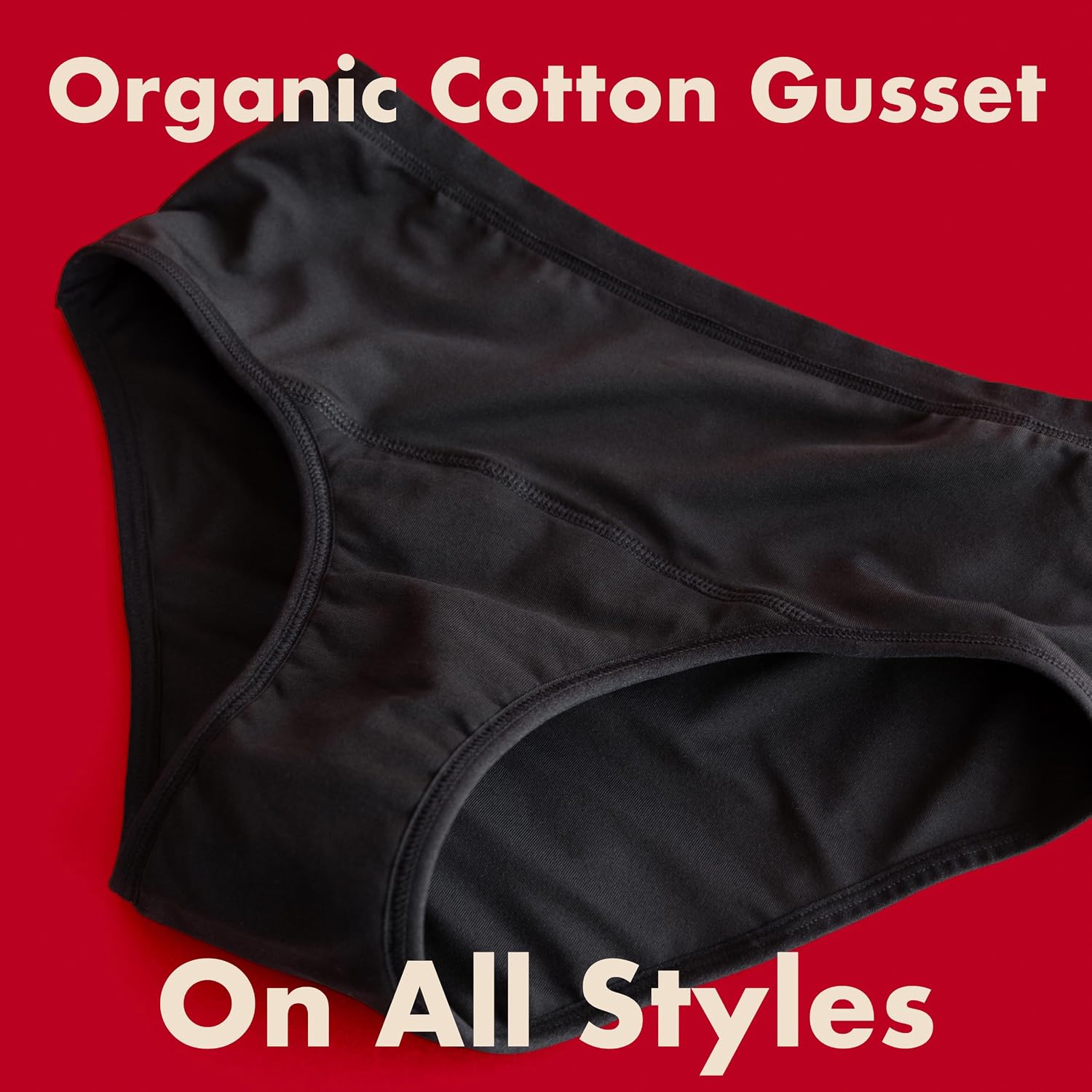 Period. Brushed Microfiber Absorbent Bikini Period Underwear — image 5