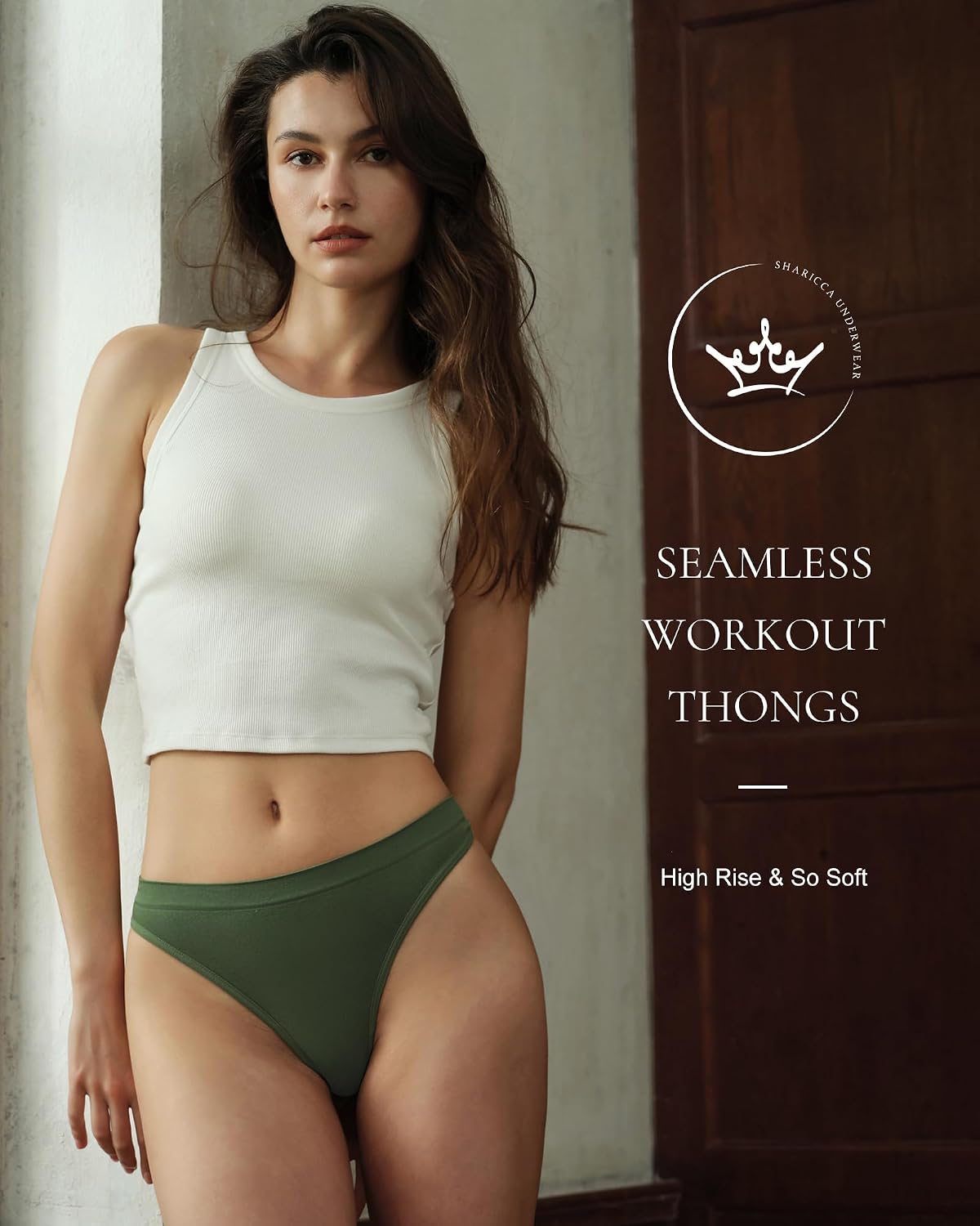 SHARICCA Women's Seamless Thongs Pack — image 3