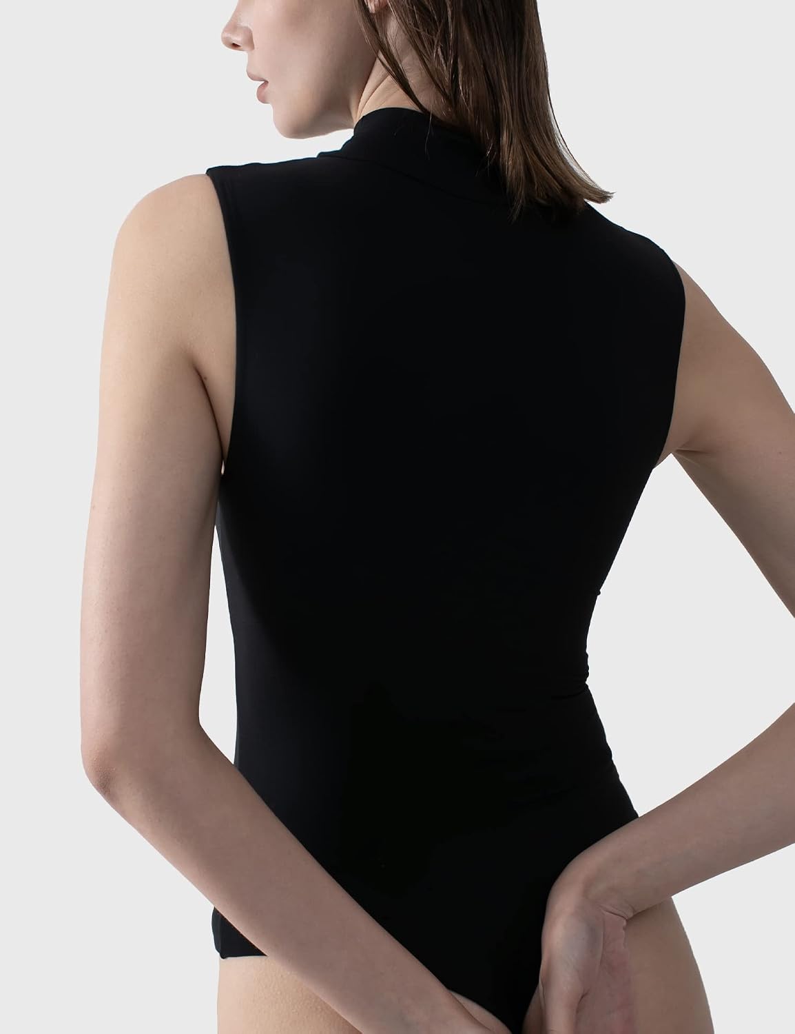 PUMIEY Mock Turtle Neck Sleeveless Bodysuit — image 4