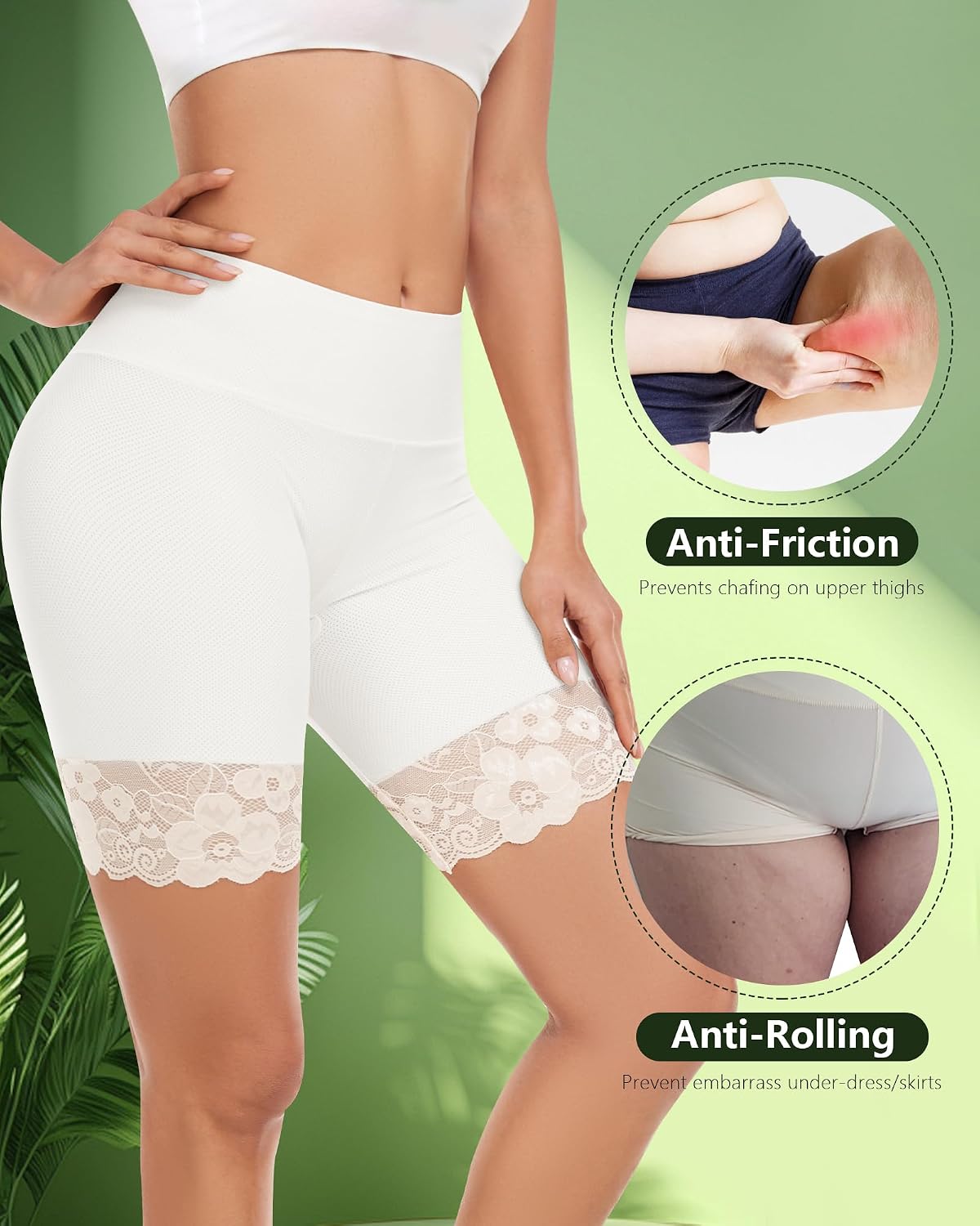 Blueinn High Waist Mesh Slip Shorts — image 3