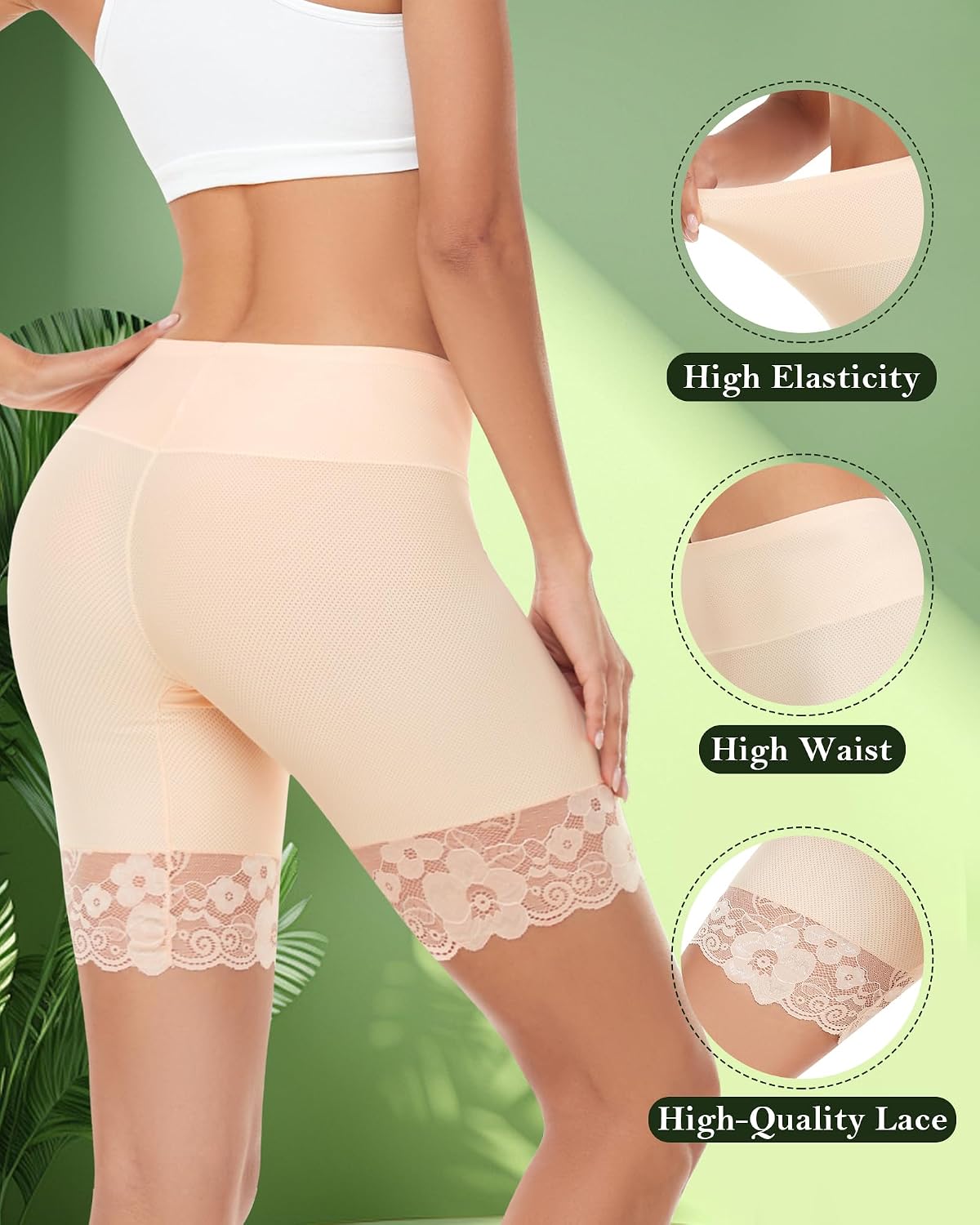 Blueinn High Waist Mesh Slip Shorts — image 4