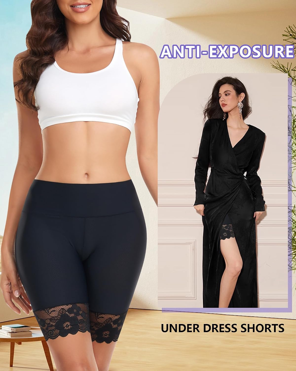 Blueinn High Waist Mesh Slip Shorts — image 5