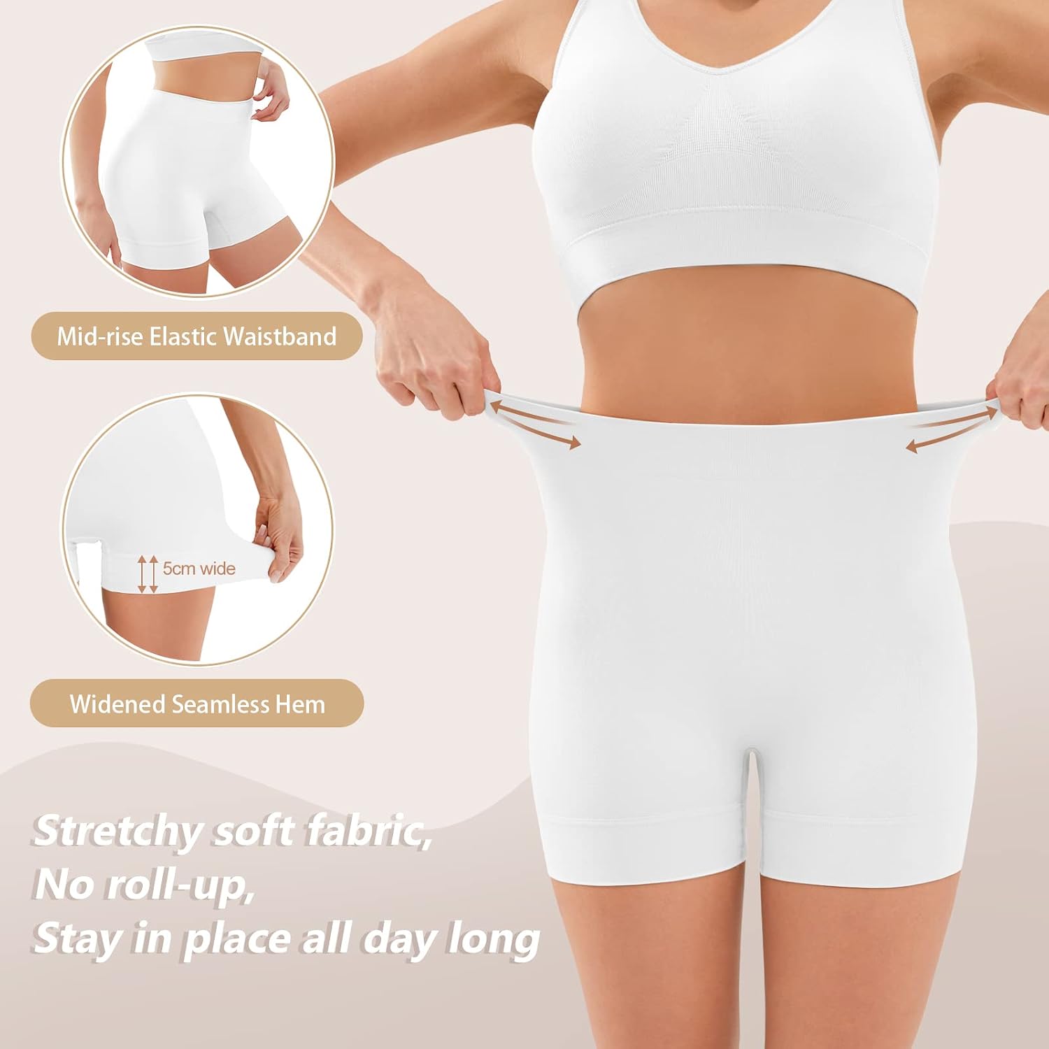 YADIFEN Seamless Anti Chafing Boyshort Panties — image 3