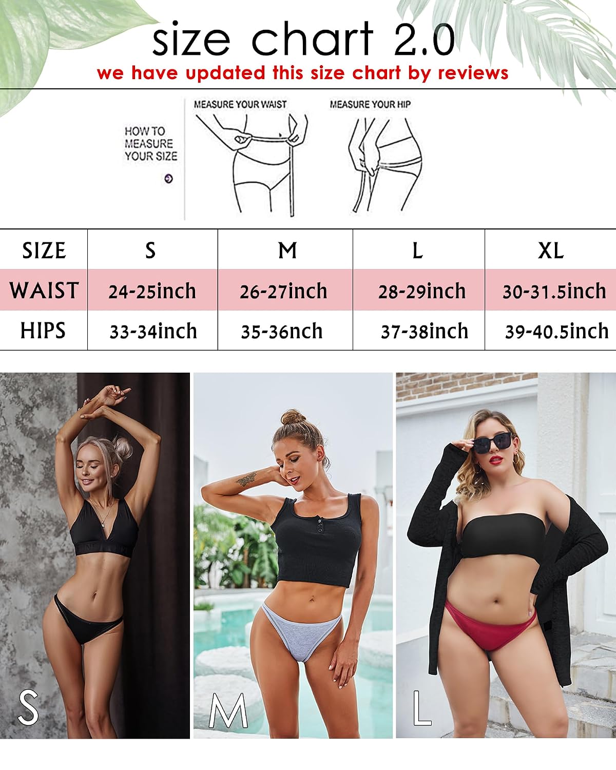 FINETOO Women's Cotton Cheeky Panties 6-Pack — image 5