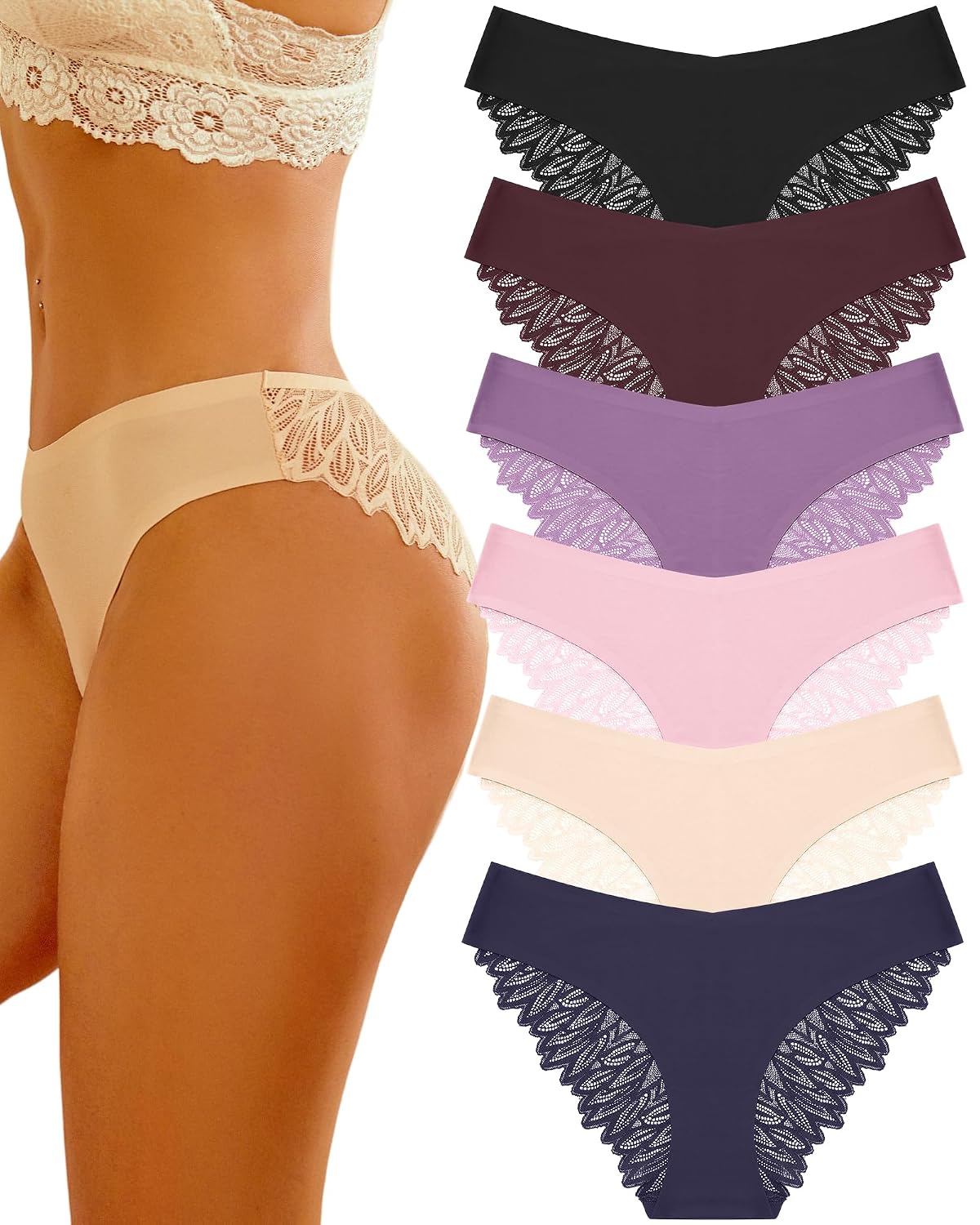 Sth Big Lace Cheeky Bikini Panties 6-Pack