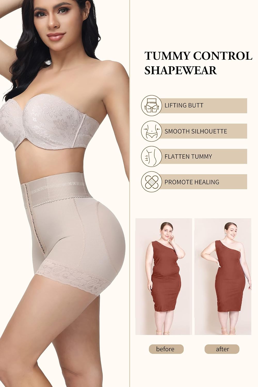 SHAPSHE High Waisted Tummy Control Shapewear Shorts — image 6