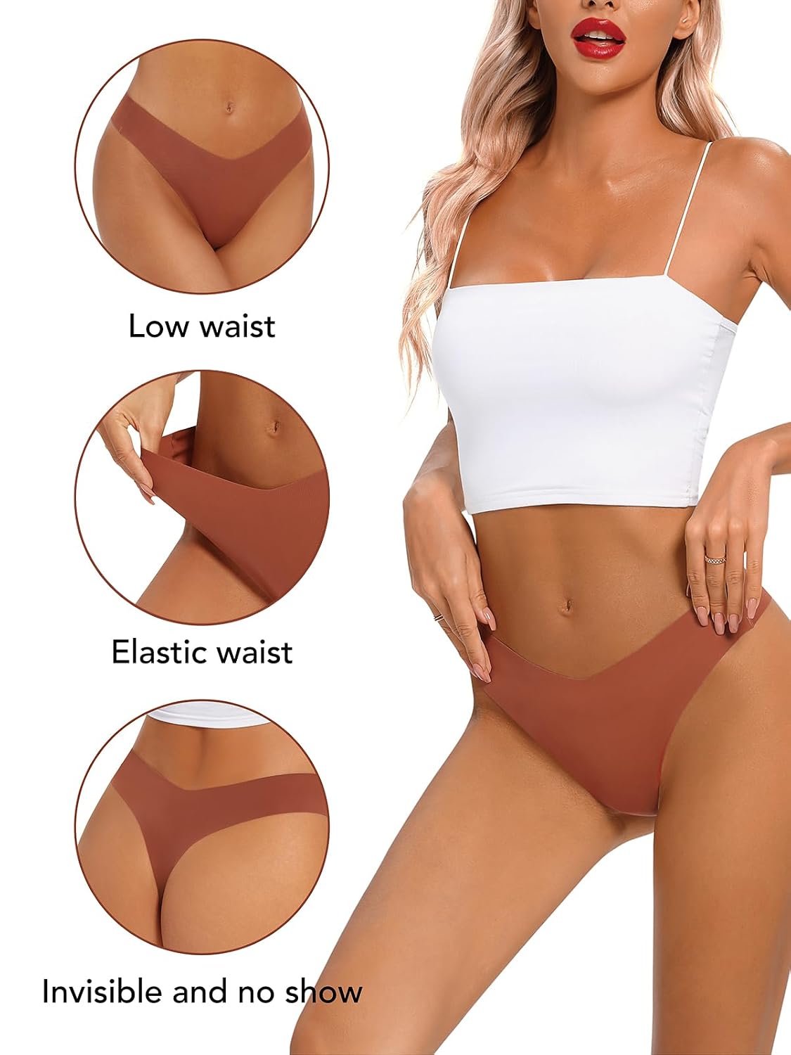 tichers Seamless No Show Thong 6 Pack — image 2