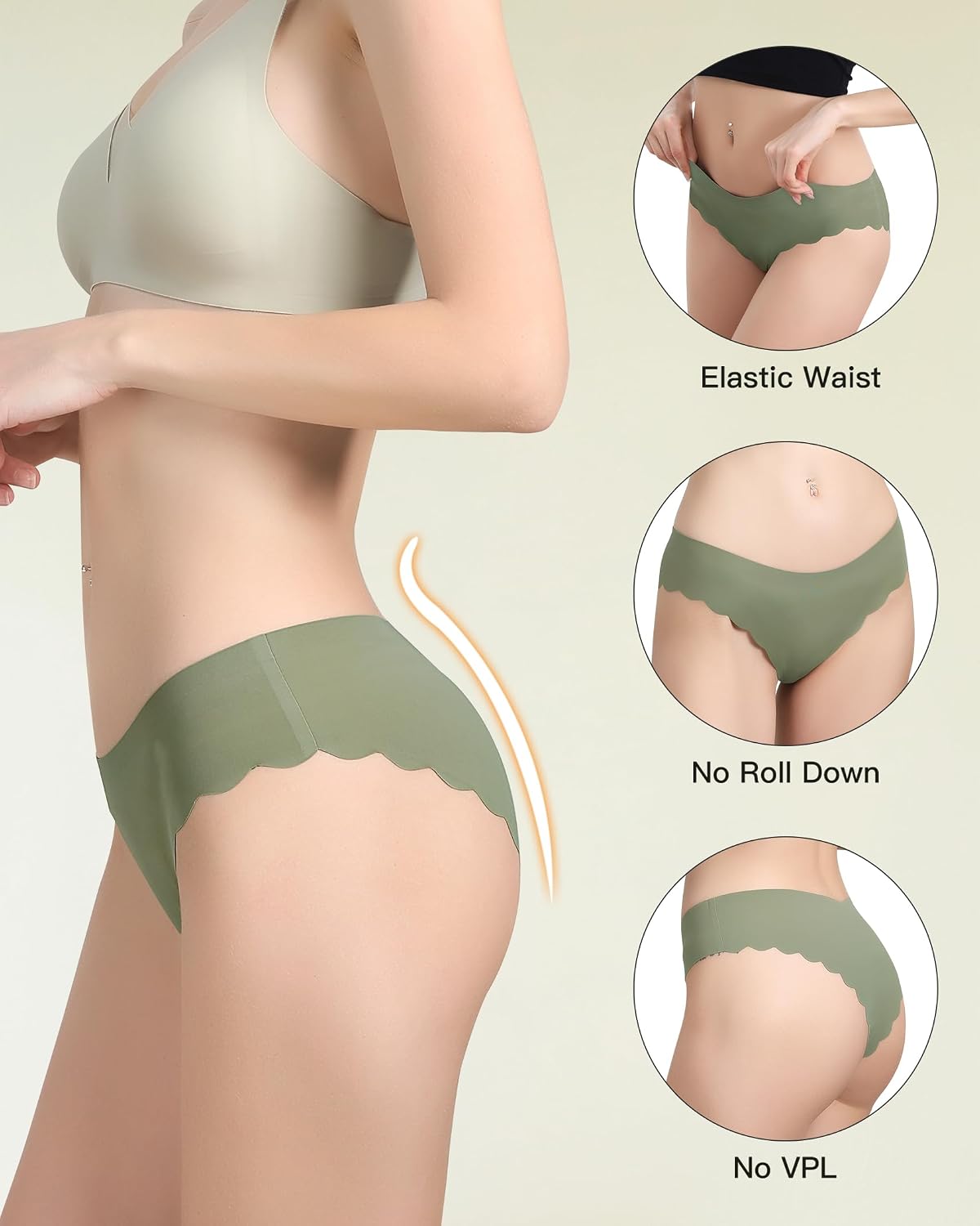 LEVAO Seamless No Show Invisible Panties 7 Pack — image 4