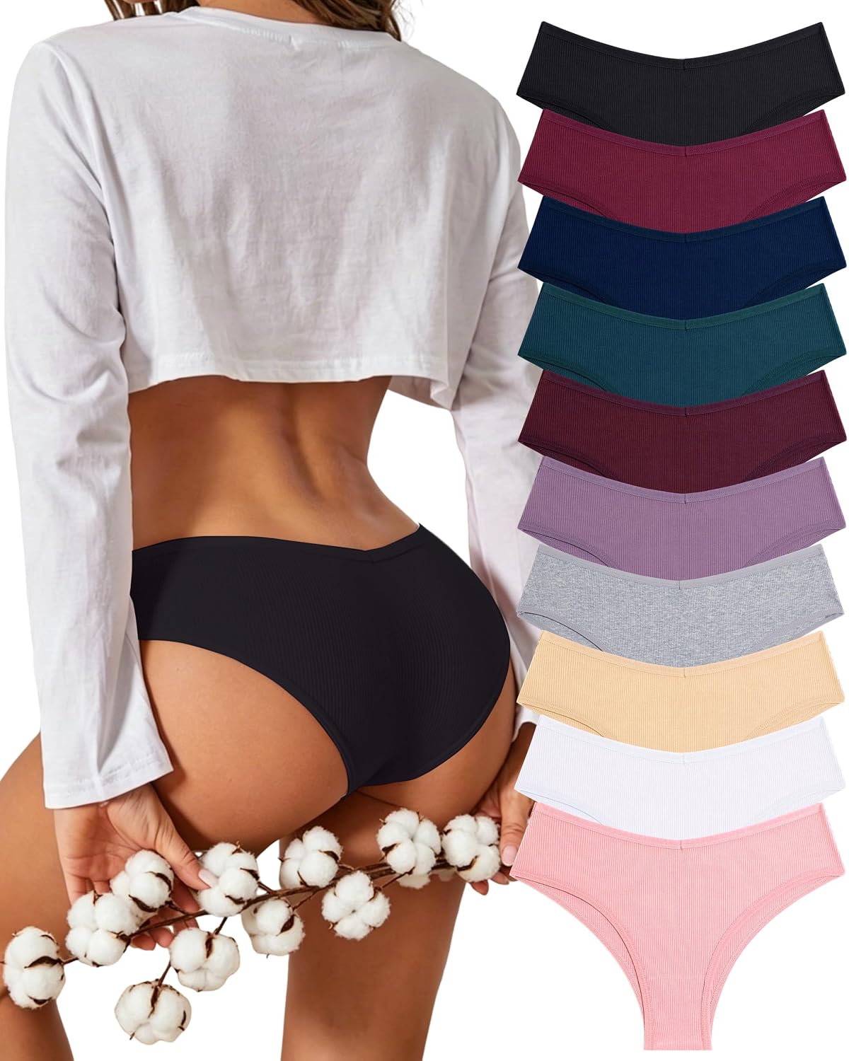 Sth Big 10-Pack Cotton Bikini Panties