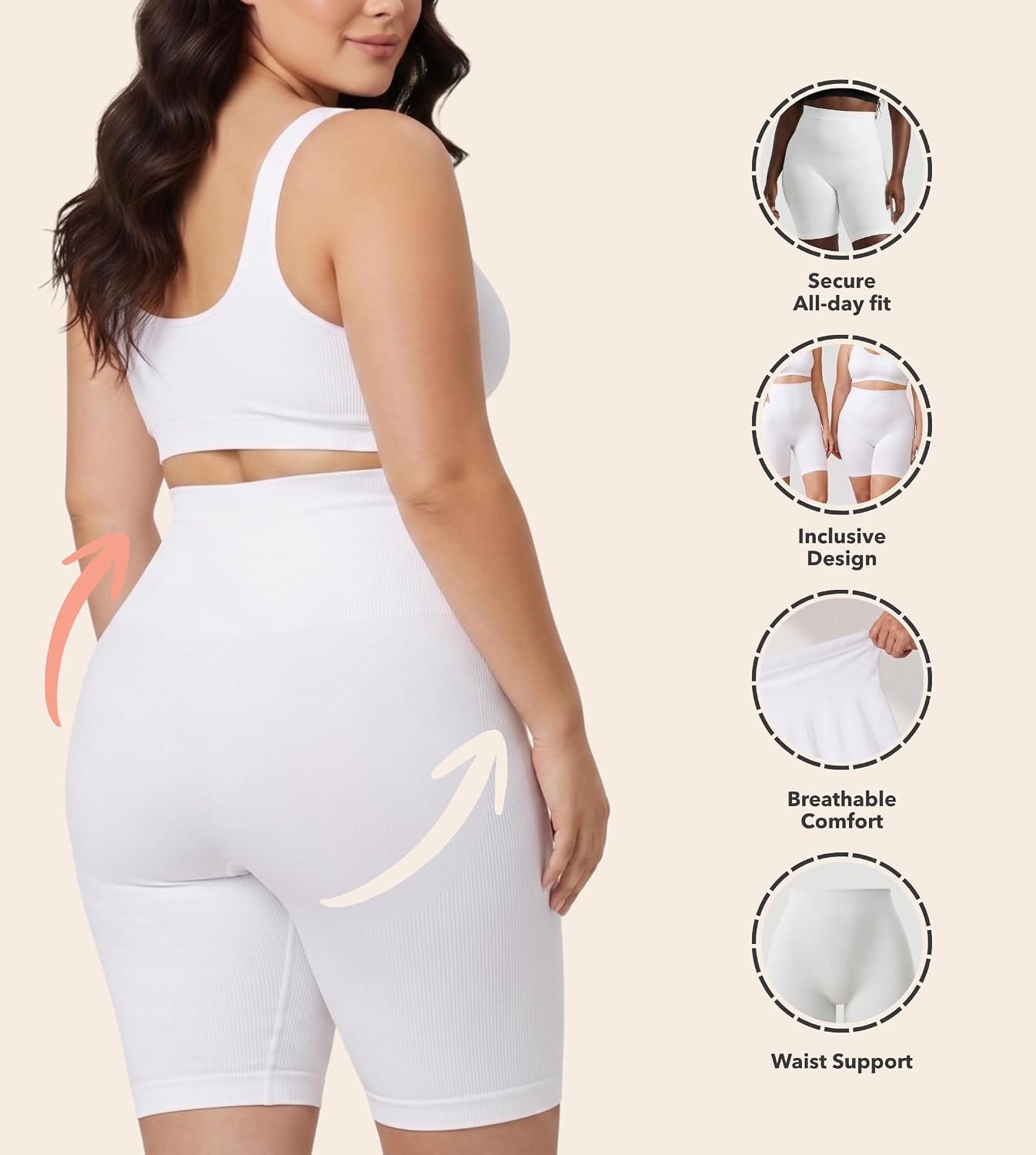 Conturve High-Waisted Tummy Control Shapewear Shorts — image 3