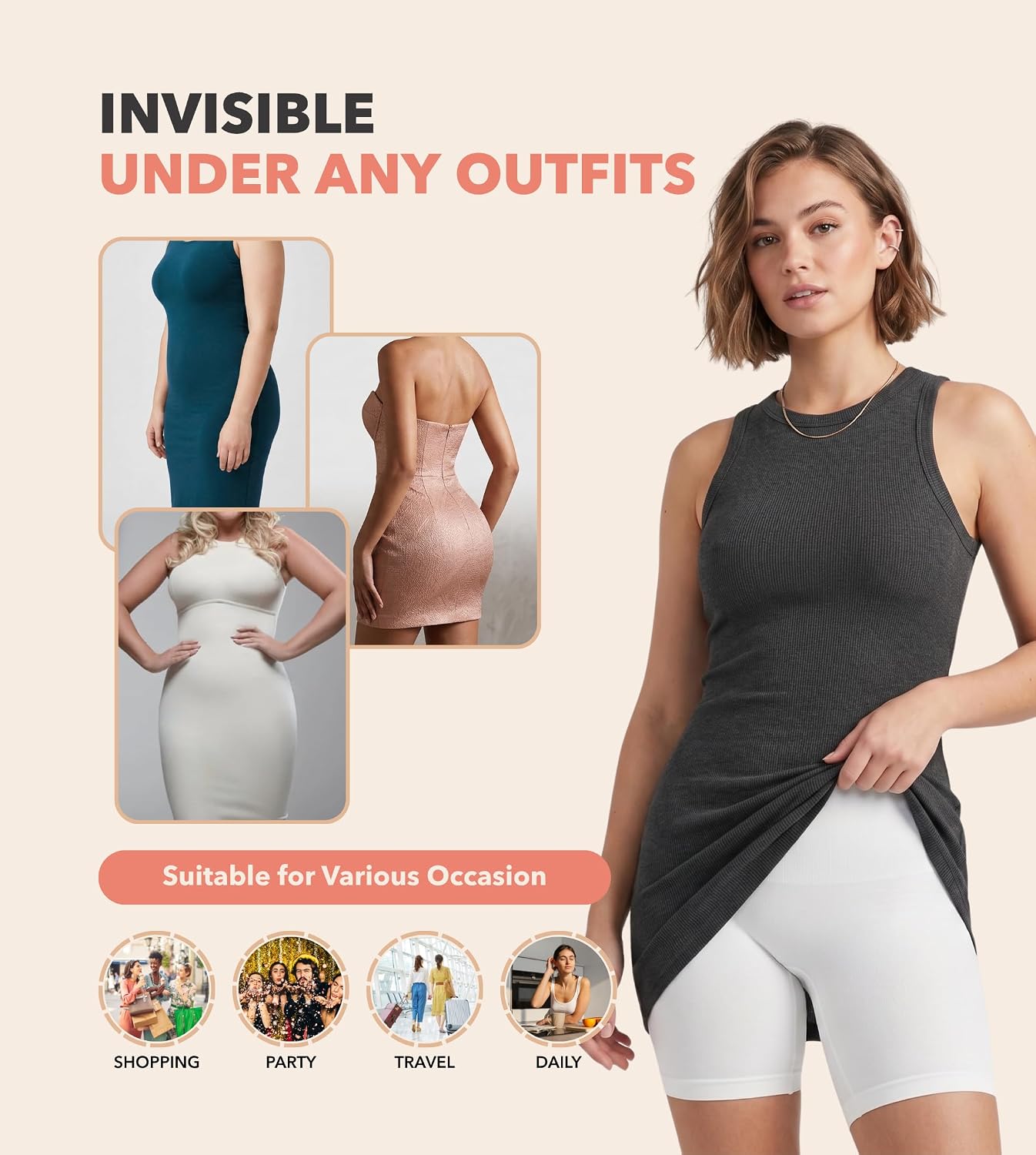 Conturve High-Waisted Tummy Control Shapewear Shorts — image 4