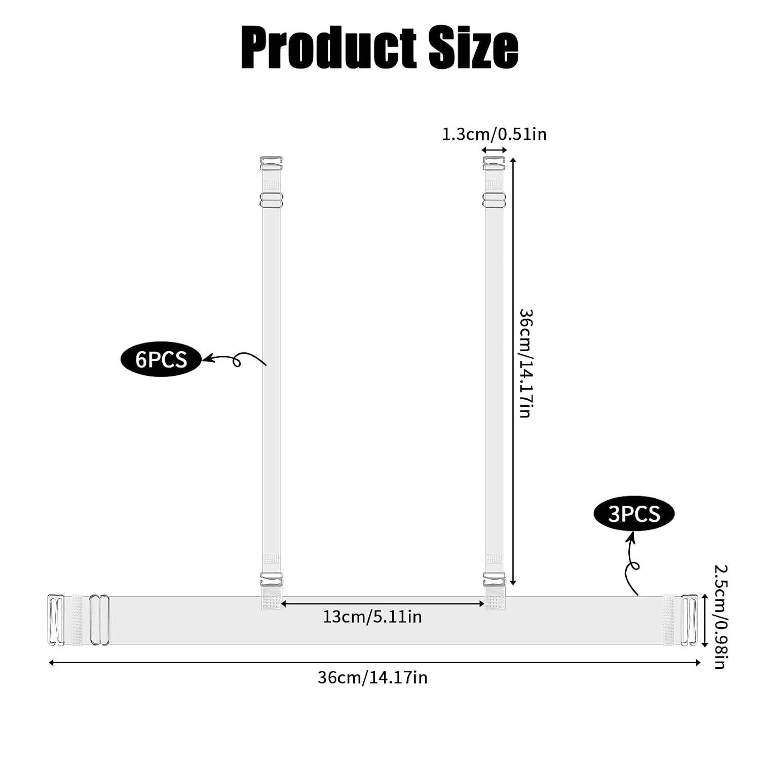 KALIONE Invisible Clear Bra Straps Non-Slip — image 3