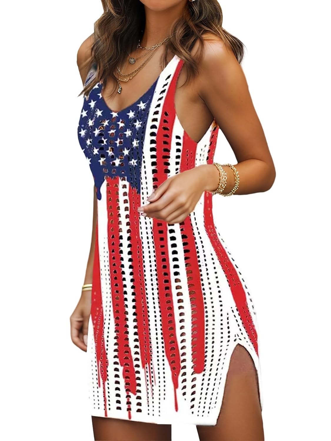 Bellelily Crochet Beach Tank Dress — image 7