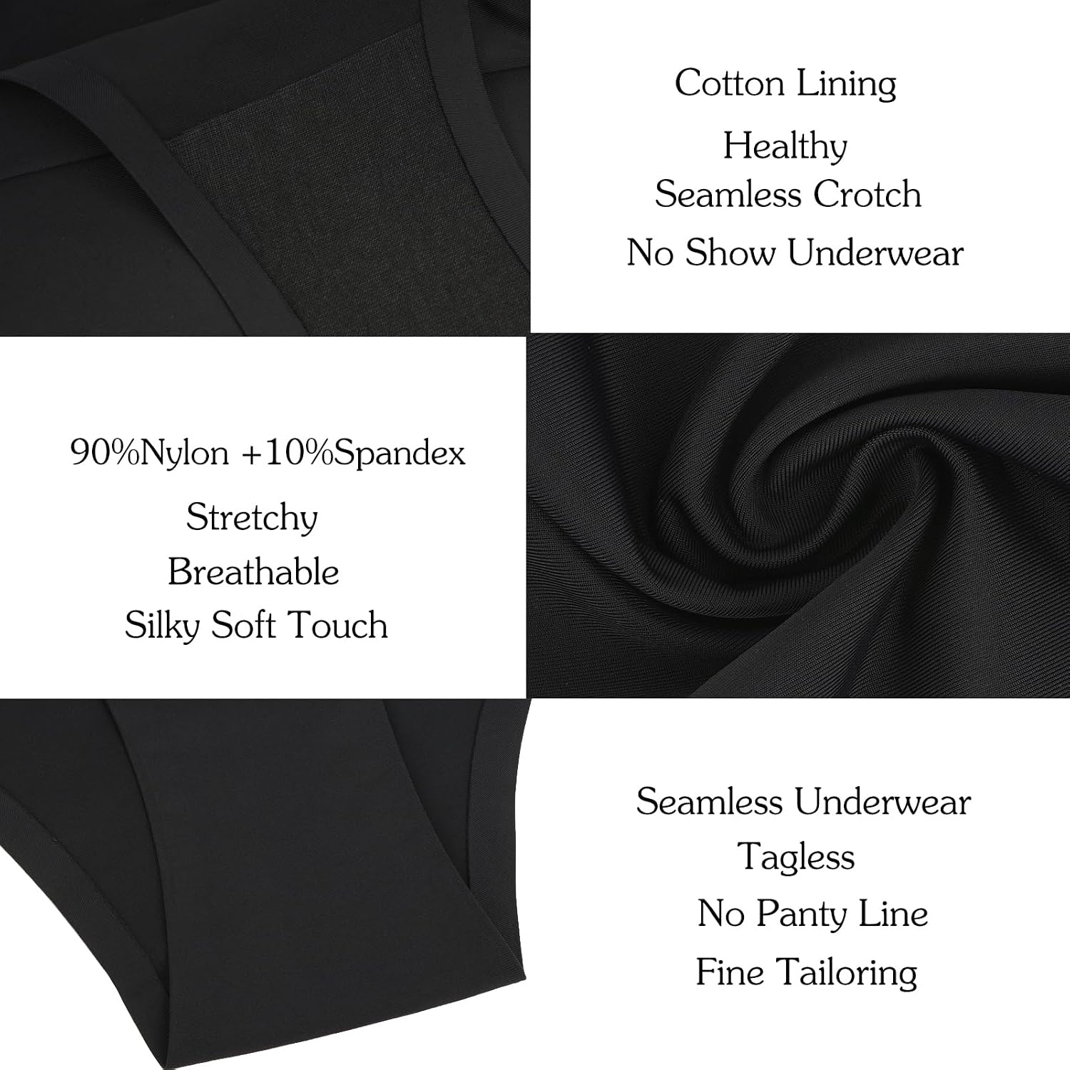 OJCNBV Seamless No Show Bikini Panties 6 Pack — image 5