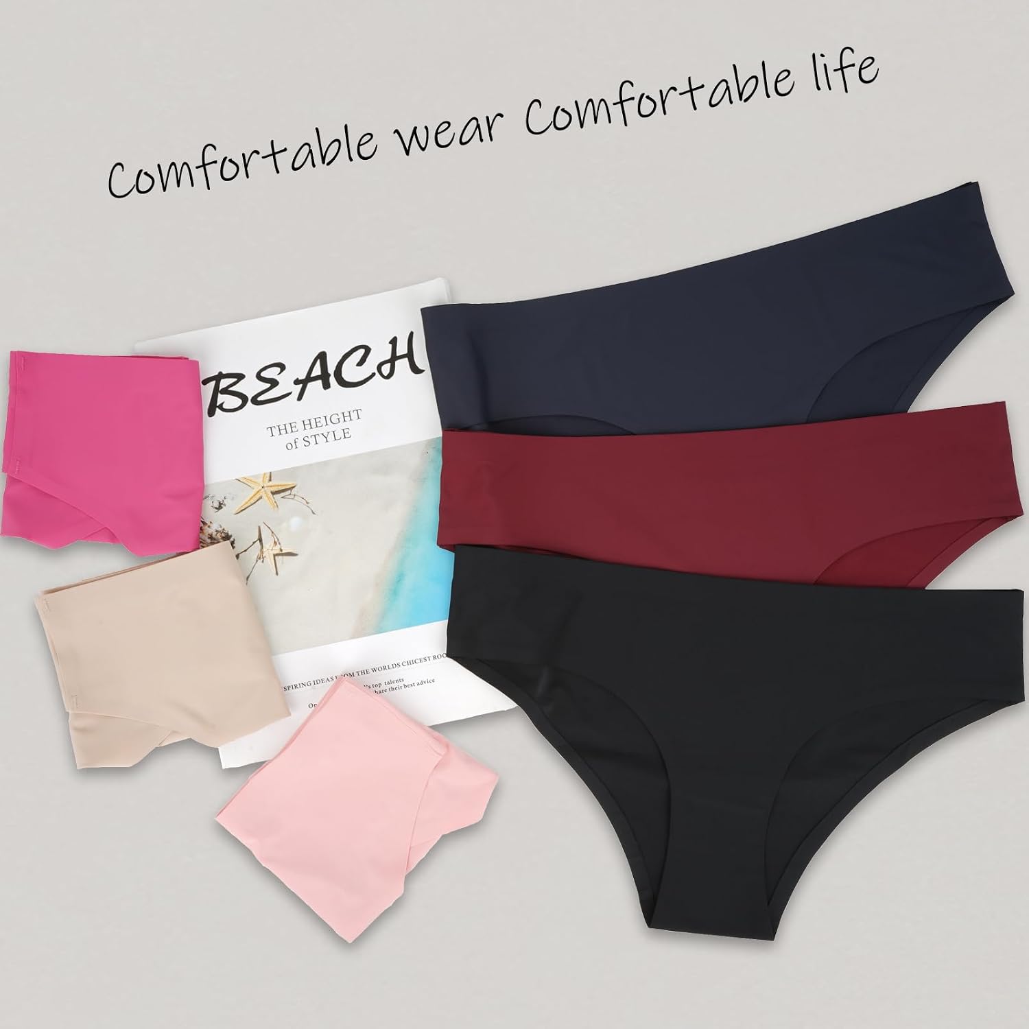 OJCNBV Seamless No Show Bikini Panties 6 Pack — image 6