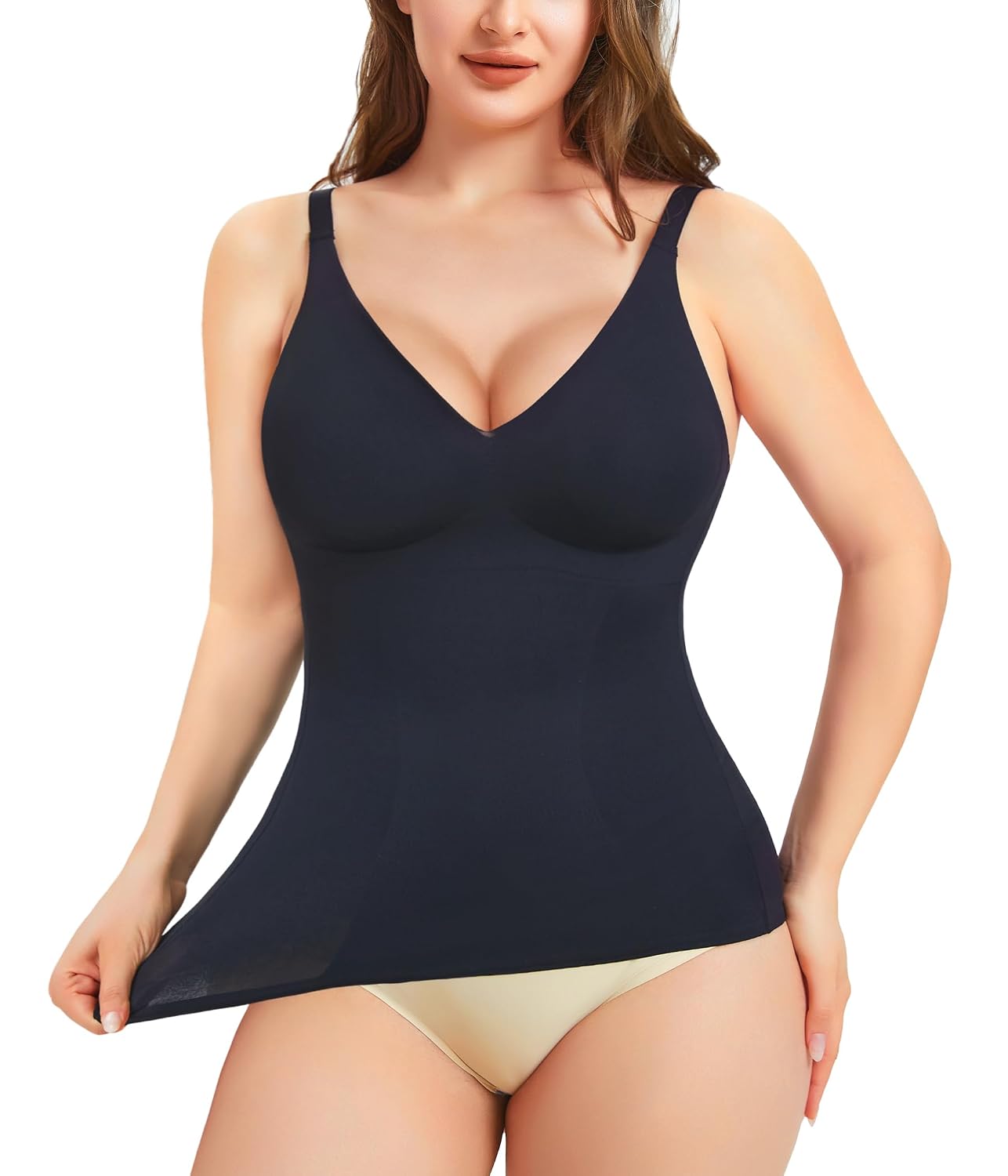 LODAY Women's Tummy Control V-Neck Camisole