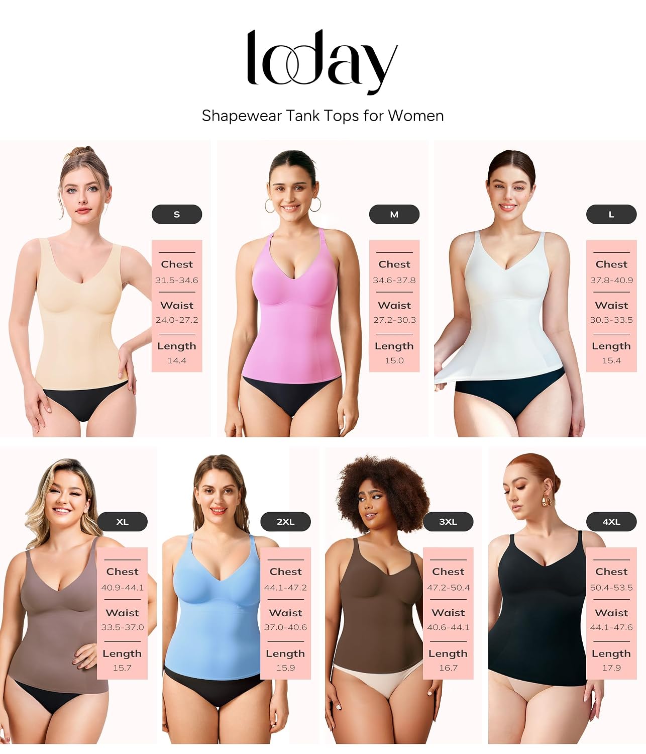 LODAY Women's Tummy Control V-Neck Camisole — image 6