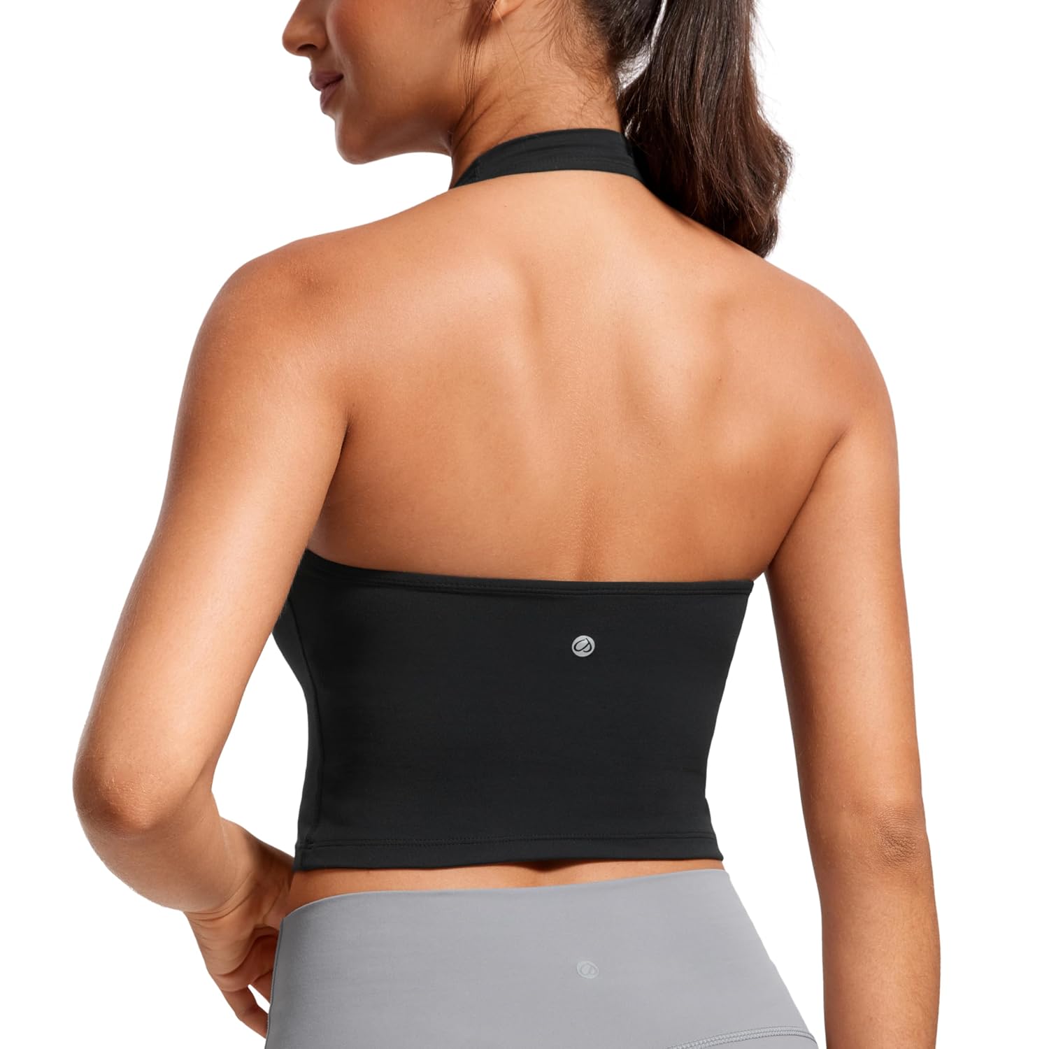 CRZ YOGA Butterluxe Halter Crop Tank Top