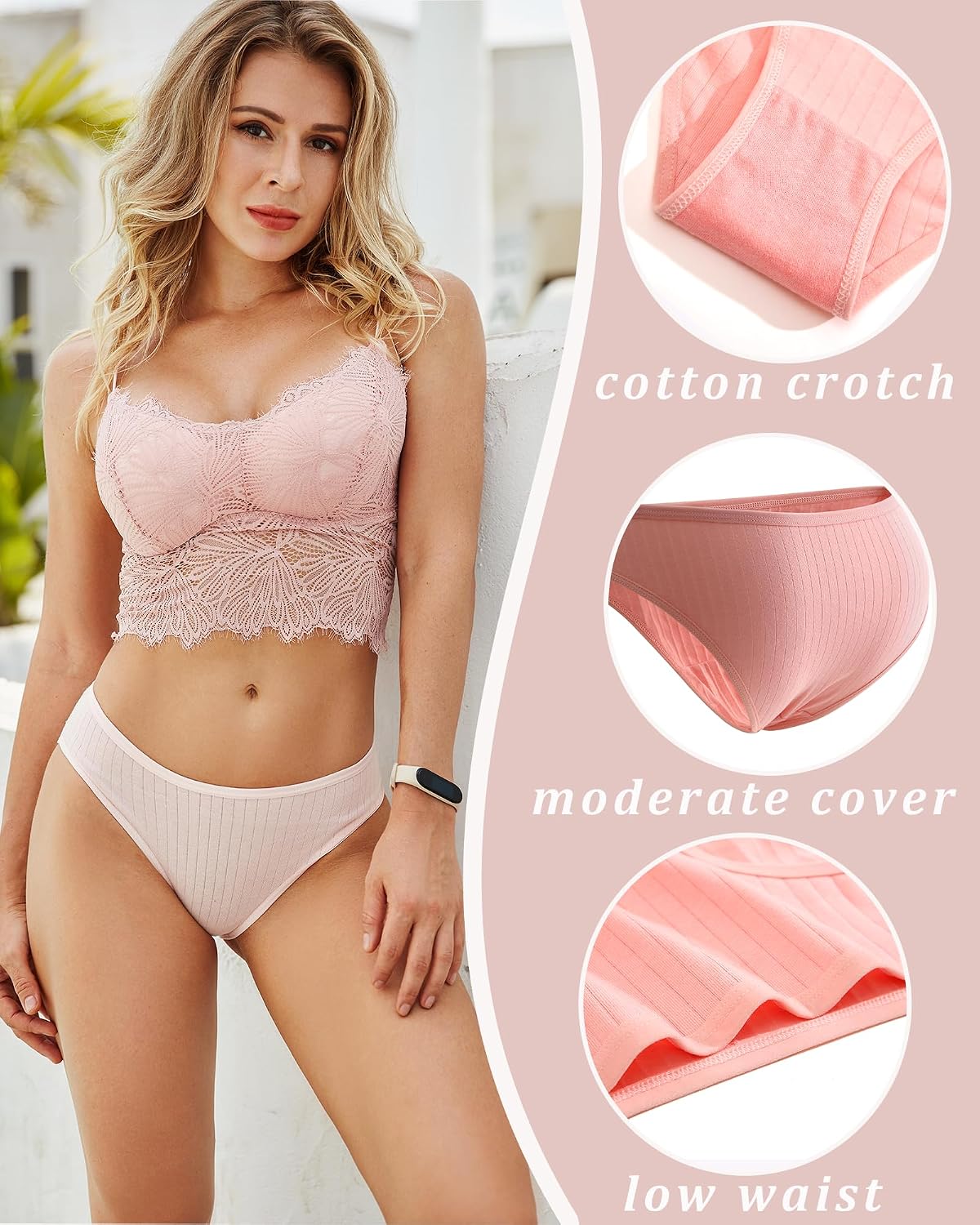 FINETOO Cotton Cheeky Bikini for Women — image 5