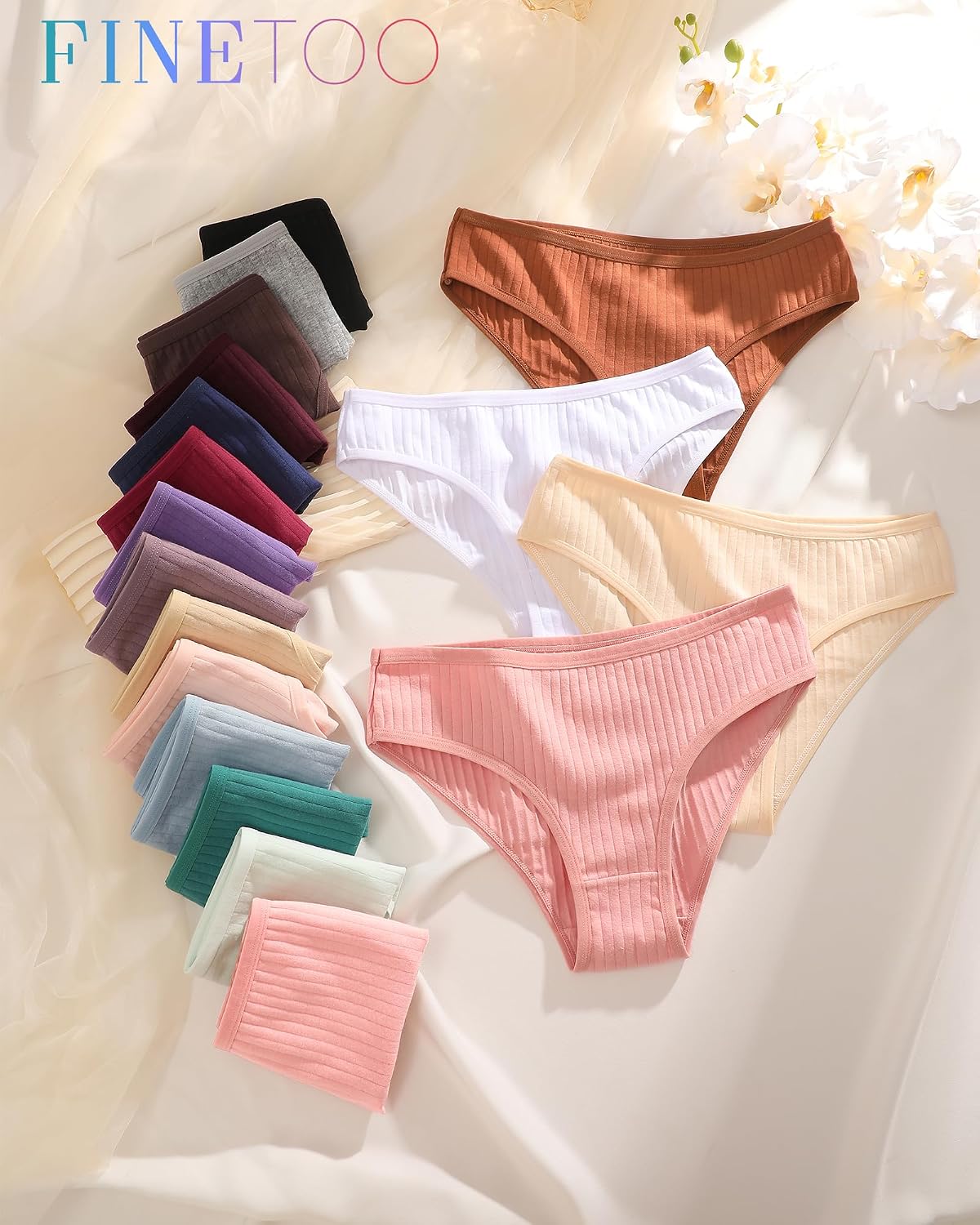 FINETOO Cotton Cheeky Bikini for Women — image 6