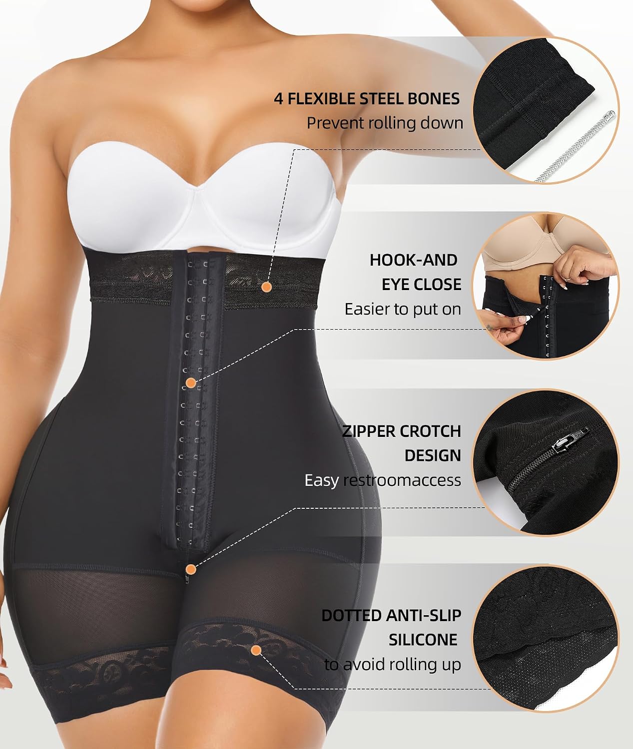 YIANNA Tummy Control Shapewear Bodysuit — image 4