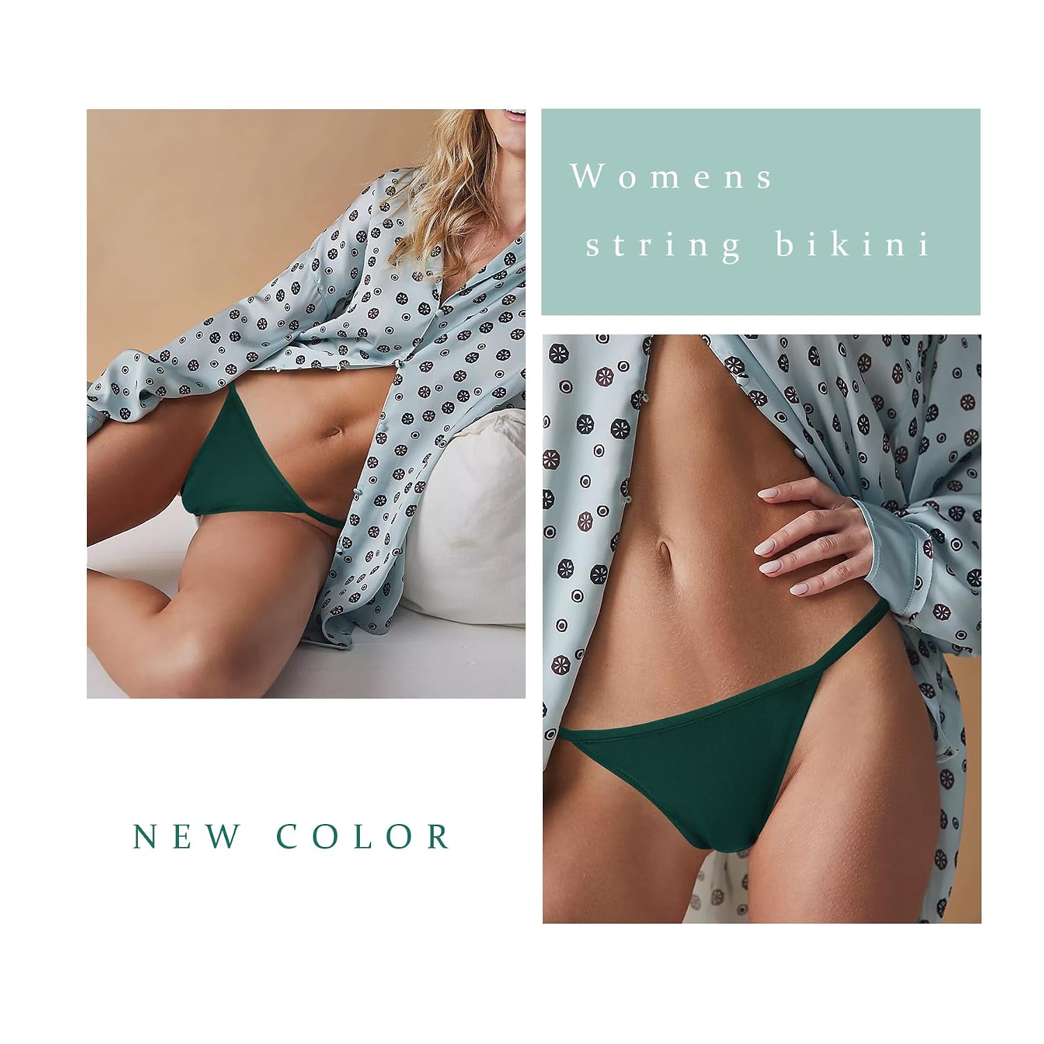 LEVAO Women's Cotton String Bikini Panties Plus Size — image 5