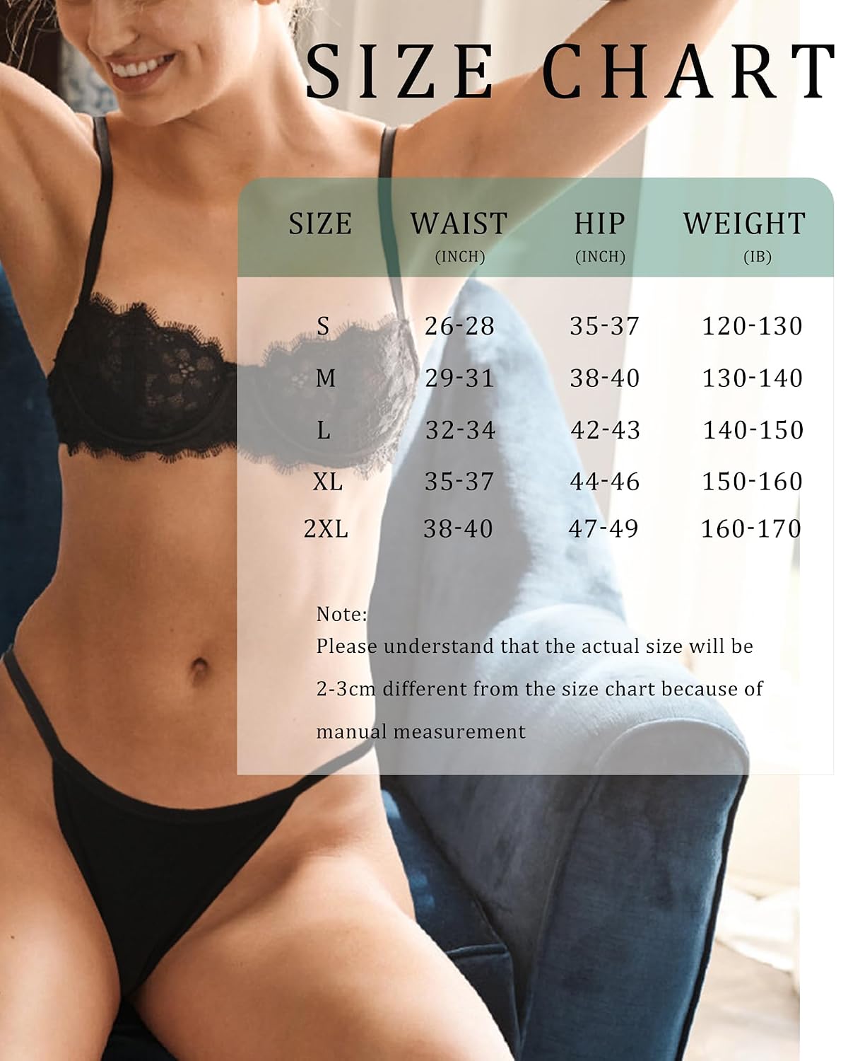 LEVAO Women's Cotton String Bikini Panties Plus Size — image 6