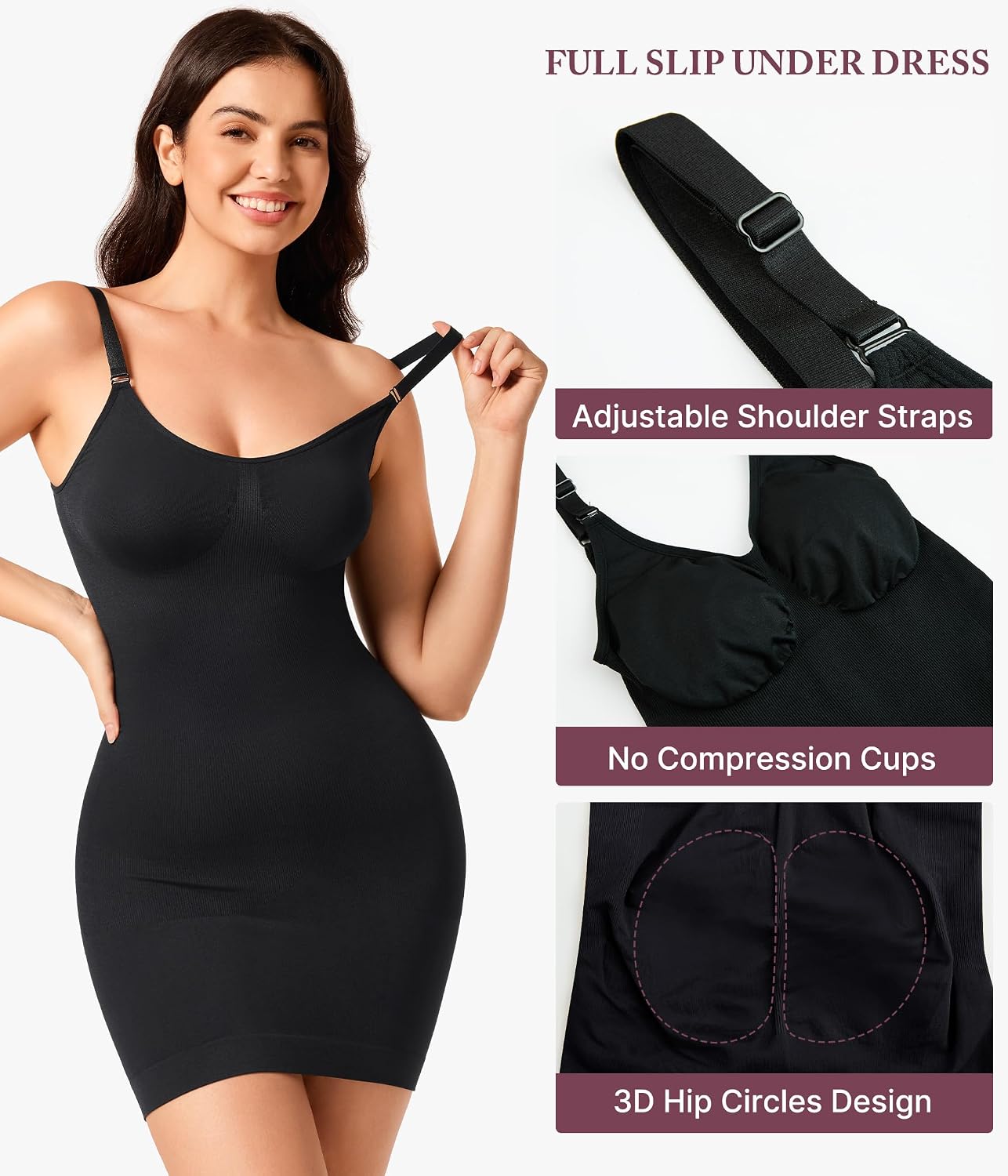 RDSIANE Full Slip Shapewear Dress with Butt Lift — image 3