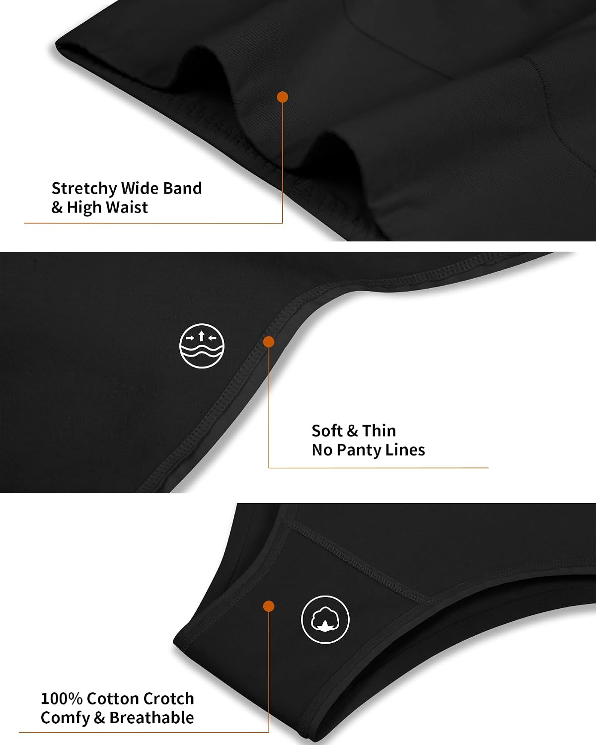 ASIMOON High Waisted Tummy Control Bikini Panties — image 5