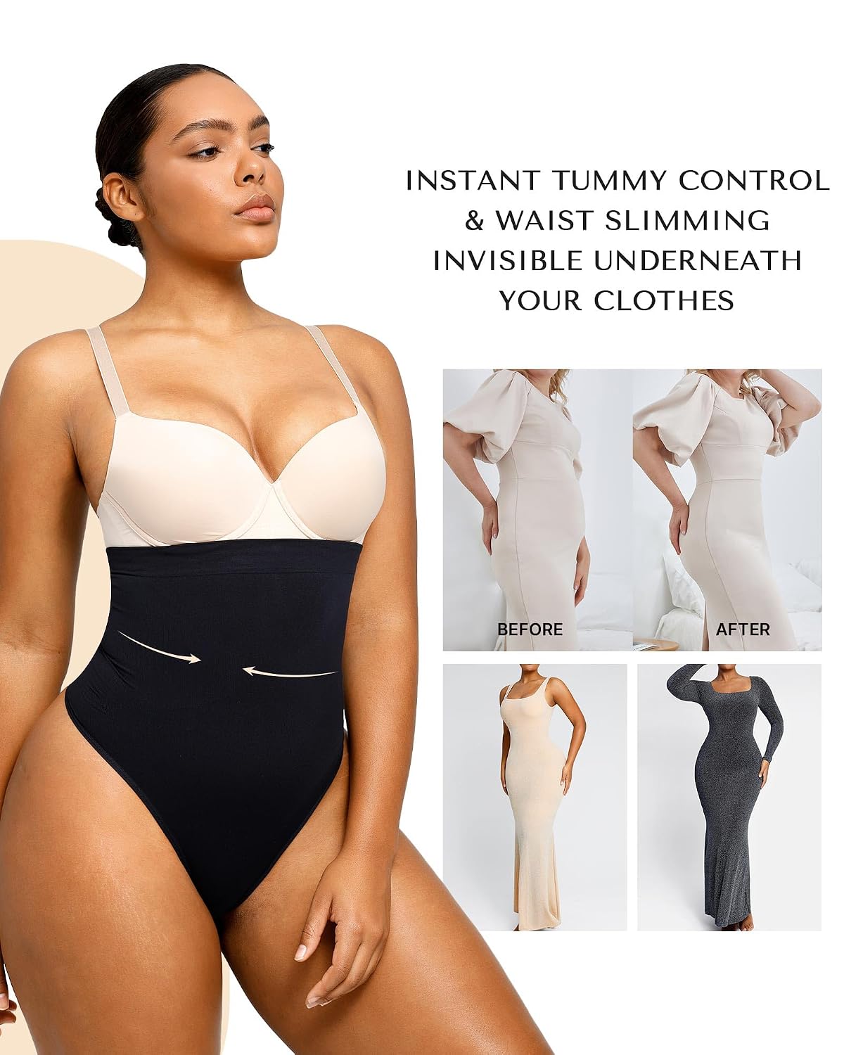 SHAPELLX High Waist Tummy Control Thong — image 5