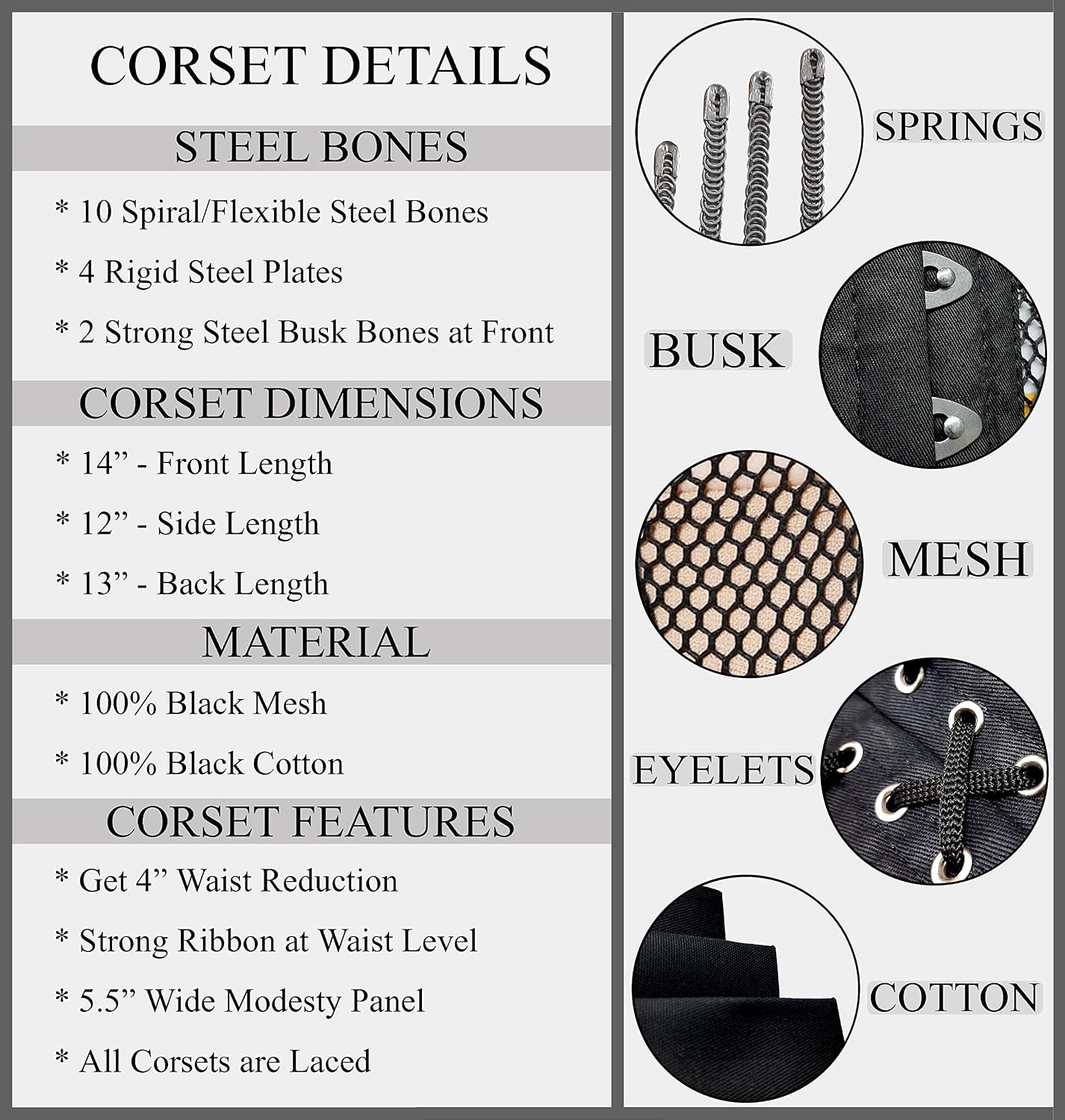 Corsets Island Heavy Duty Steel Boned Waist Trainer — image 4