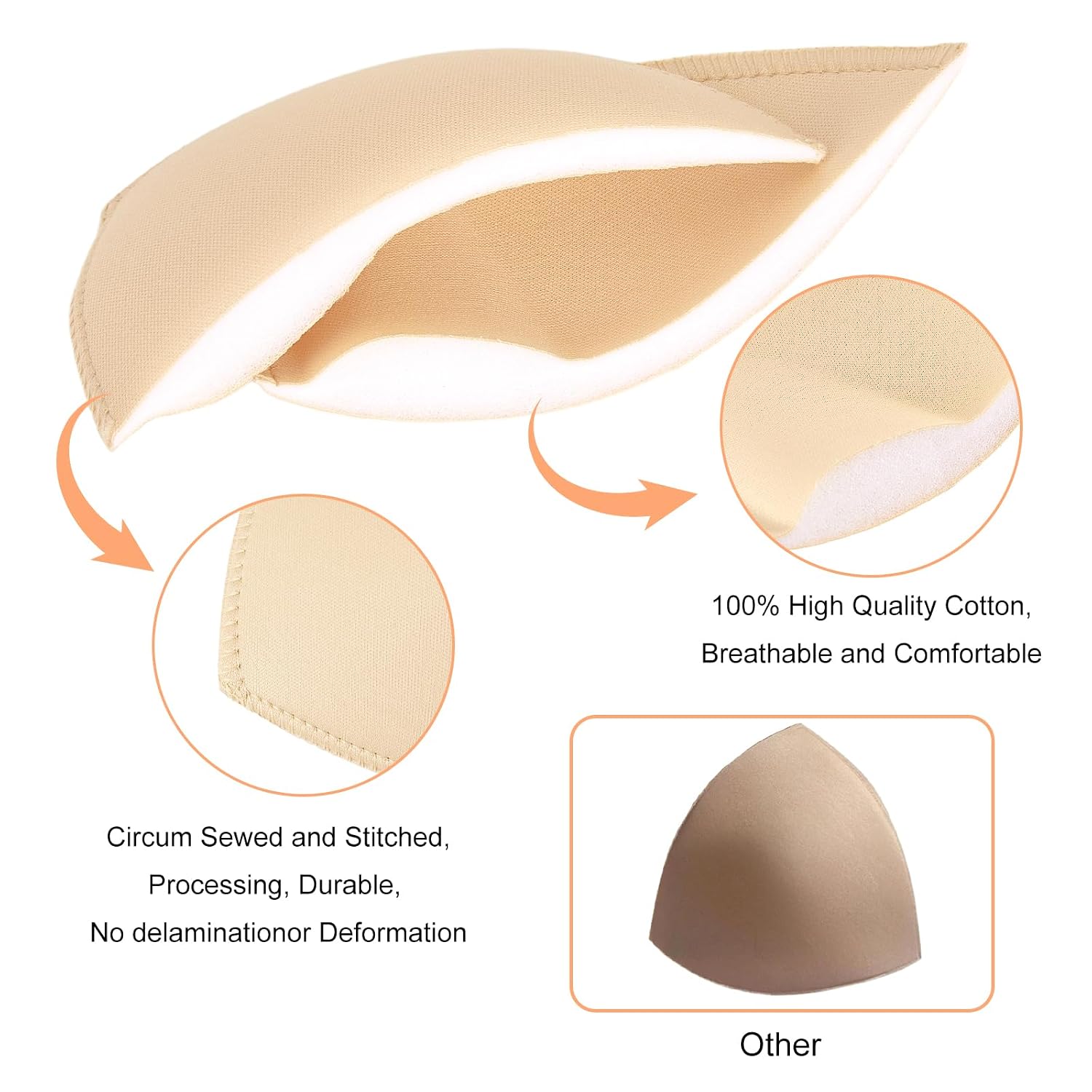 SERMICLE Waterproof Push Up Bra Pads — image 2