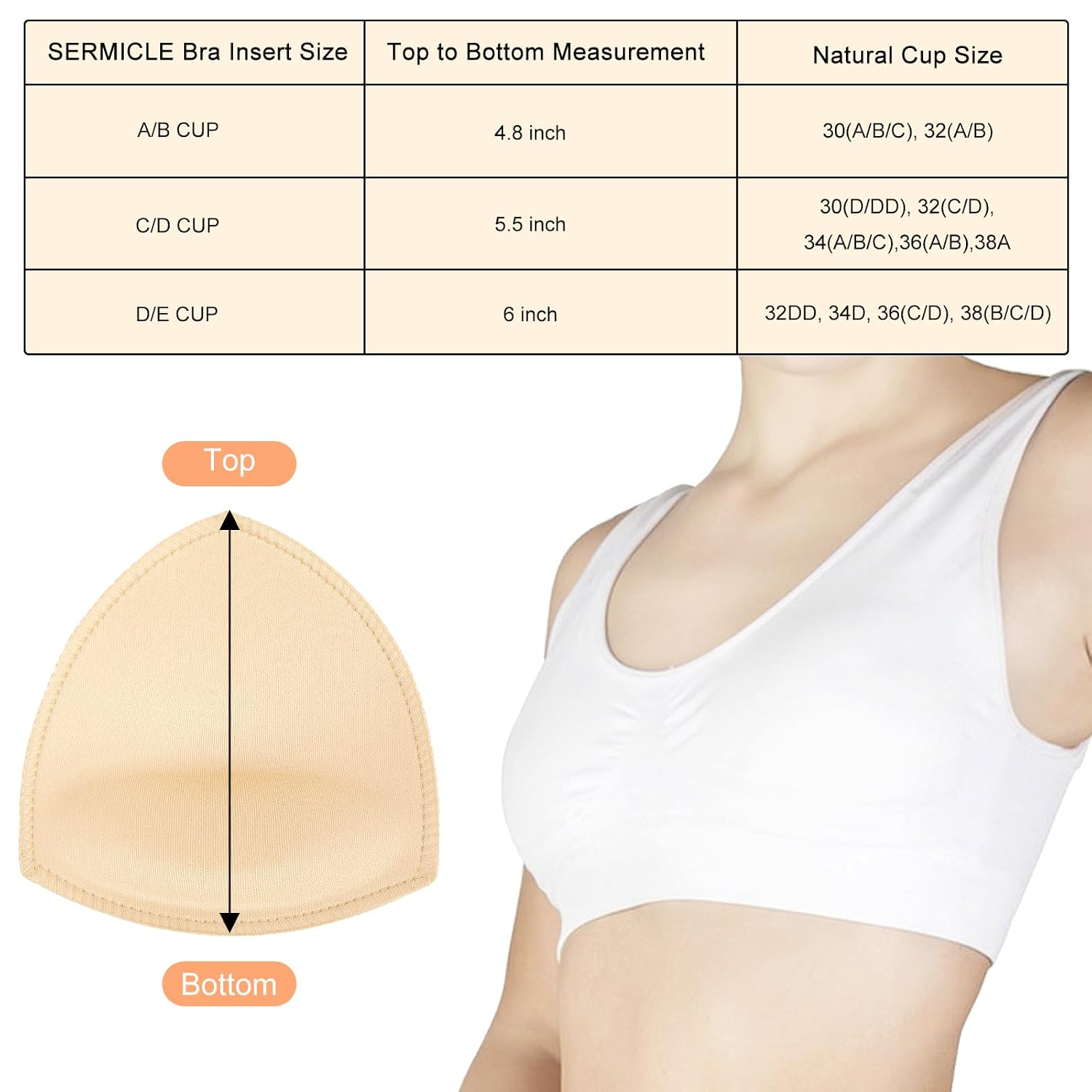 SERMICLE Waterproof Push Up Bra Pads — image 5