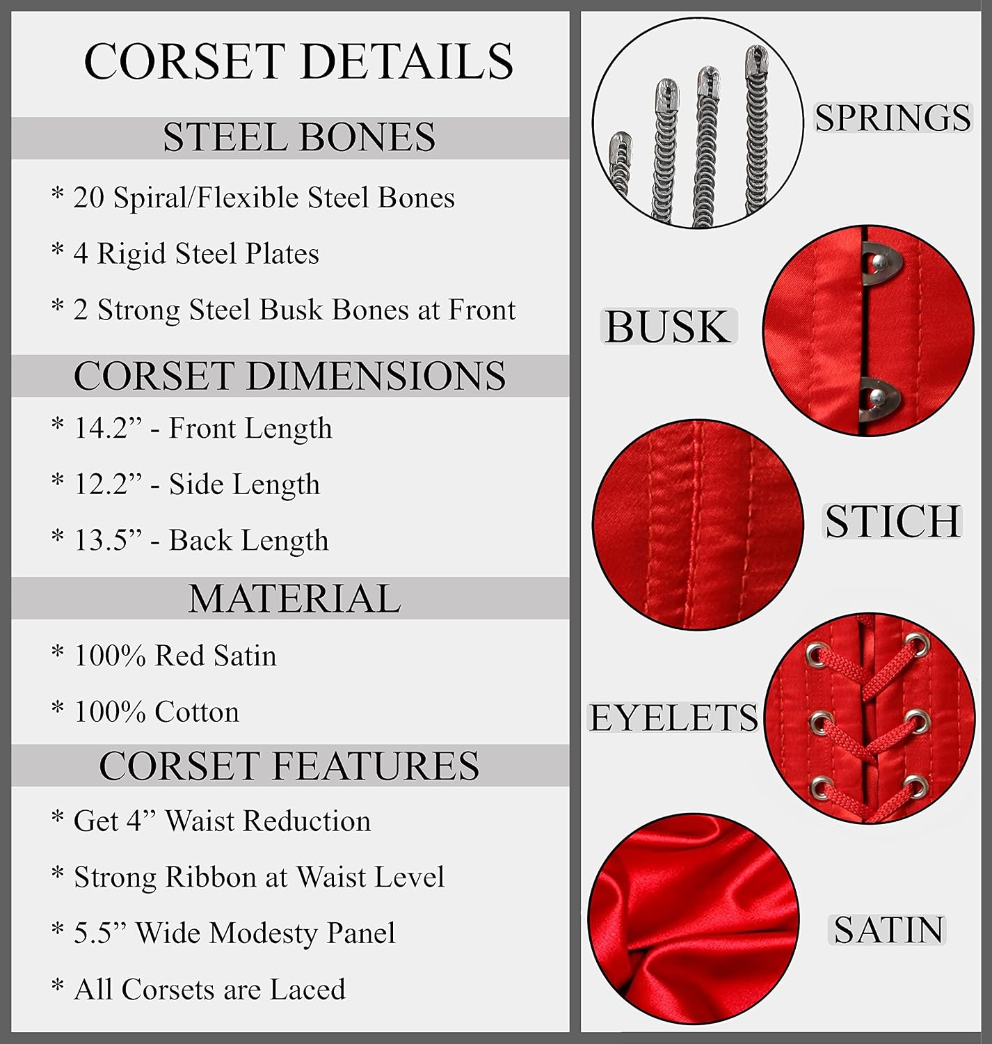 Corsets Island Heavy Duty Satin Corset — image 3