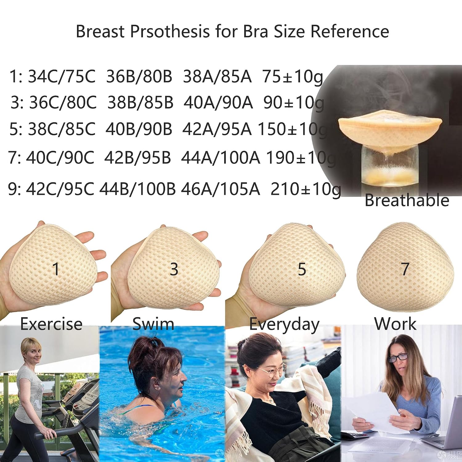 Sendyou Mastectomy Bra with Pockets for Swim — image 4