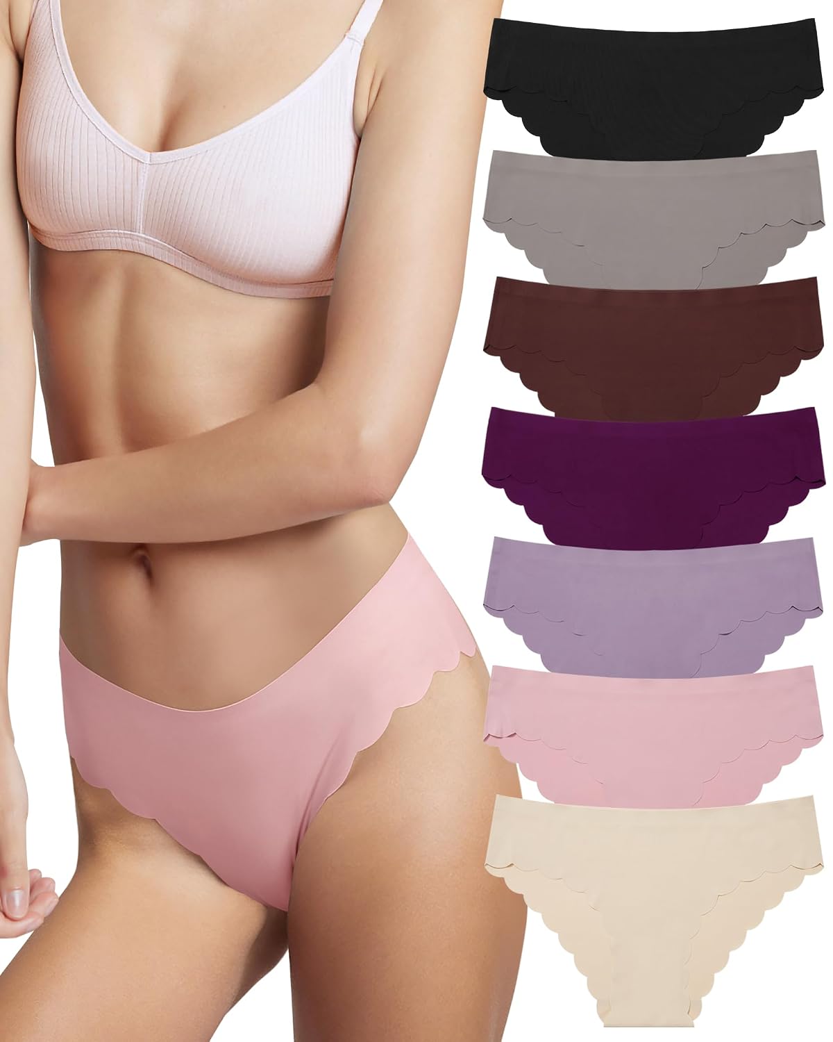 LEVAO Seamless No Show Panties 7 Pack