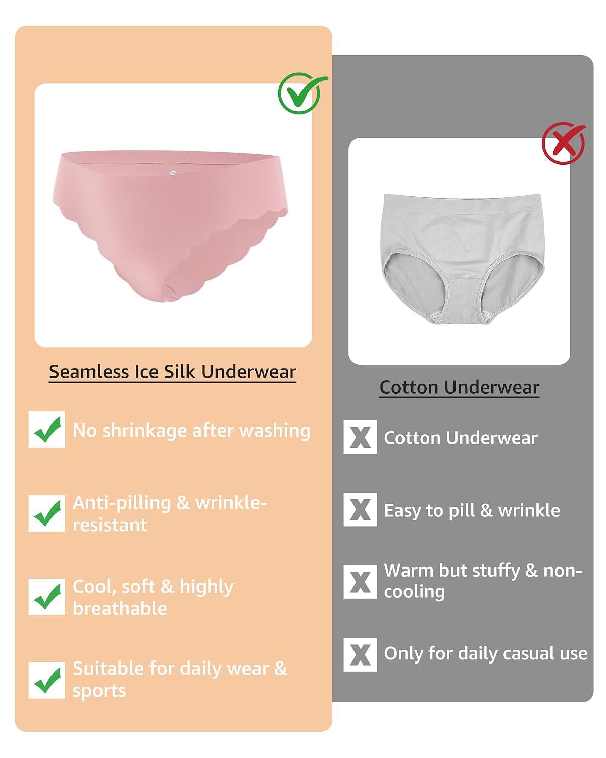 LEVAO Seamless No Show Panties 7 Pack — image 3