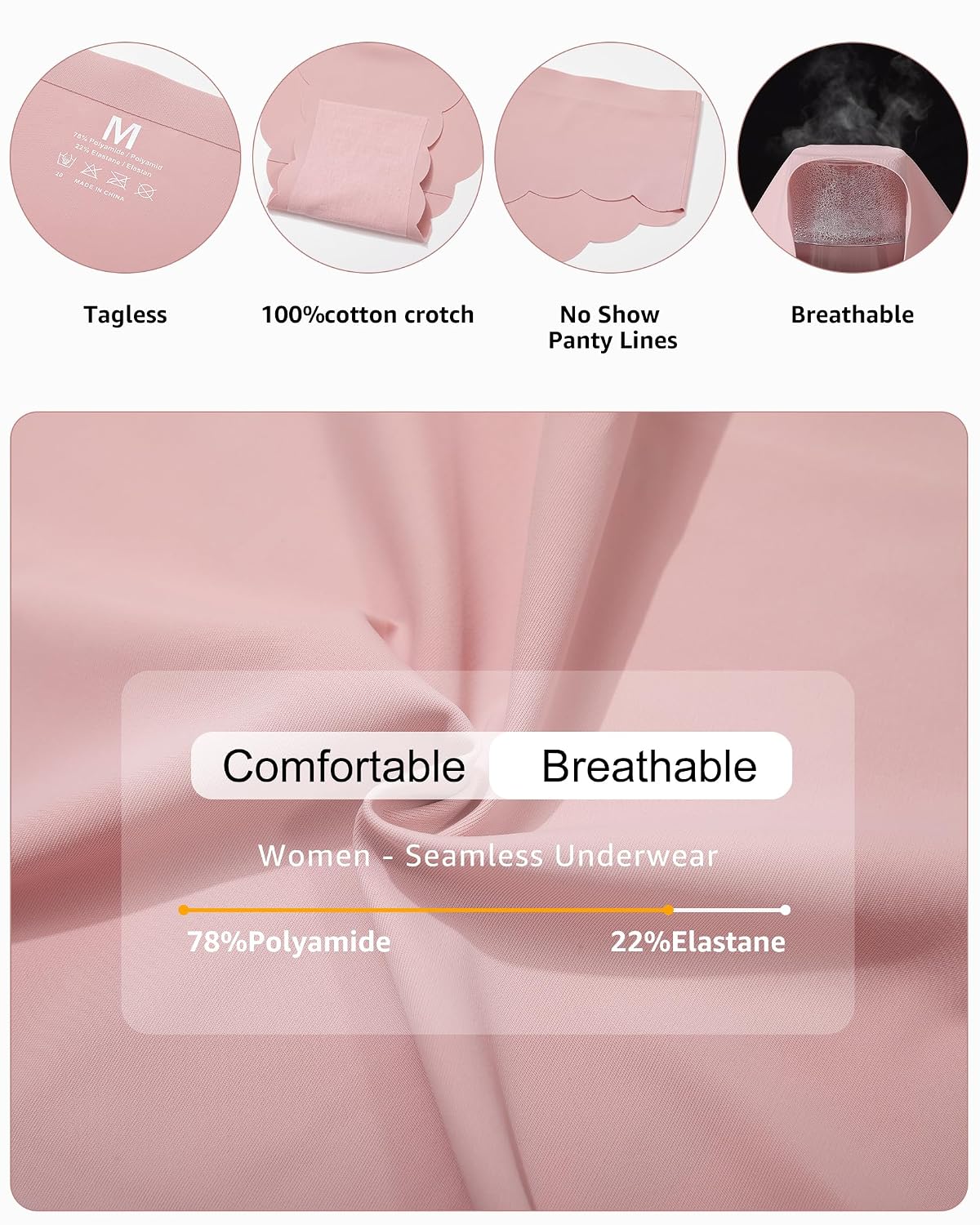 LEVAO Seamless No Show Panties 7 Pack — image 4