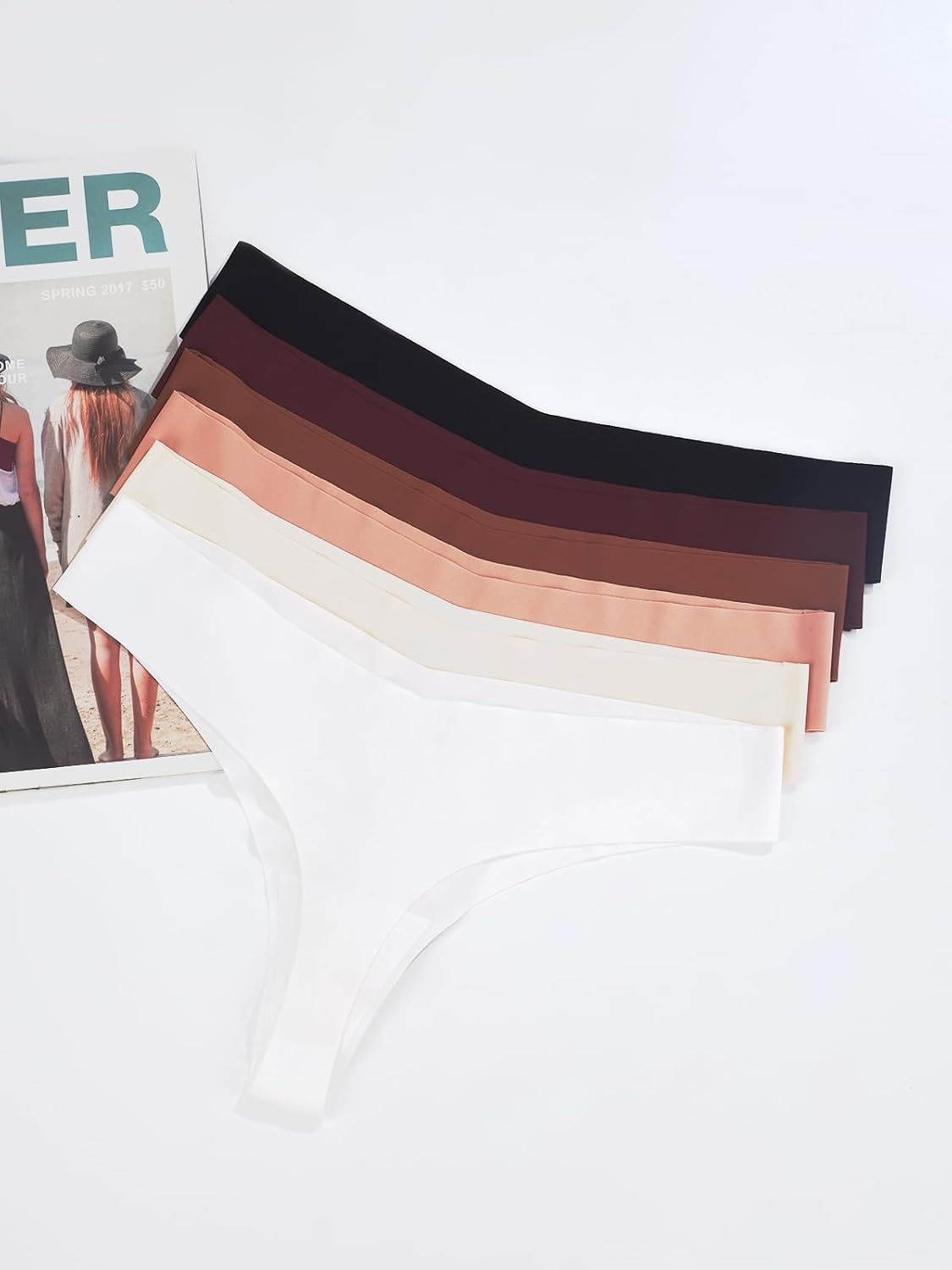 Hellopopgo Seamless V-Waist Thong 6-Pack — image 5