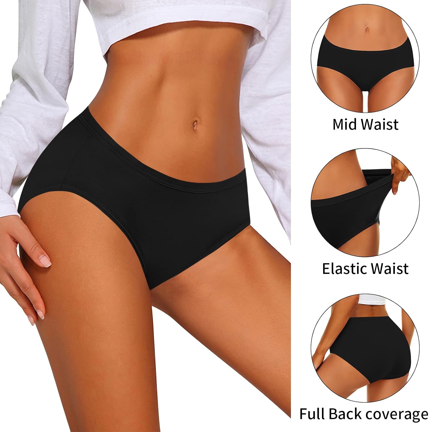 CULAYII Women's Cotton High-Cut Bikini Panties — image 4