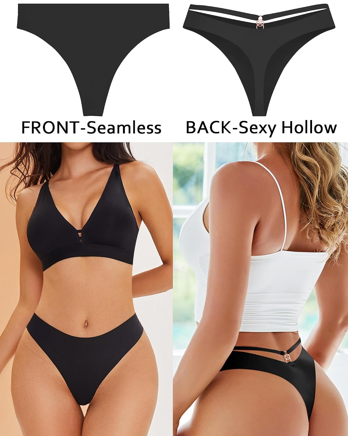 READY TO LOVE Seamless Thongs 6 Pack — image 3