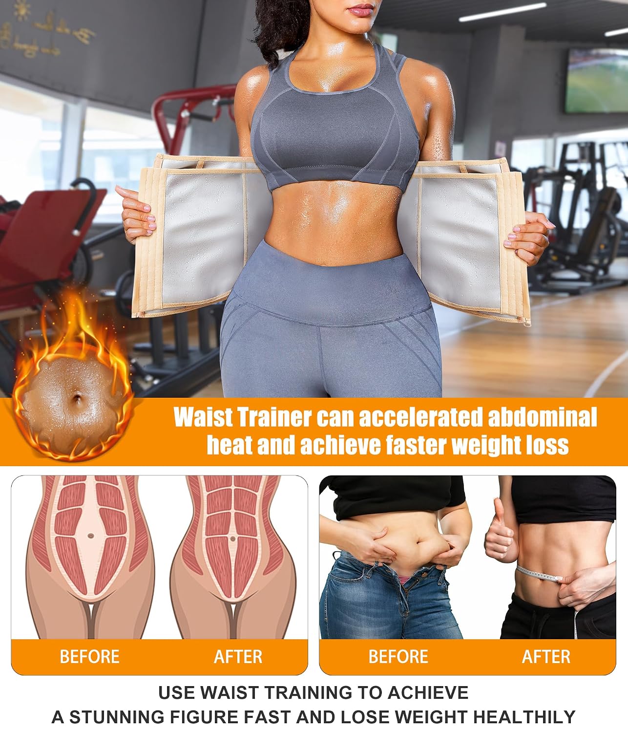 LEINIDINA Waist Trainer Corset with Zipper & Hook — image 2