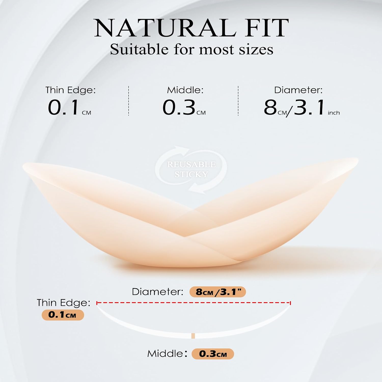 Trifabricy Reusable Sticky Nipple Covers with Lift — image 2