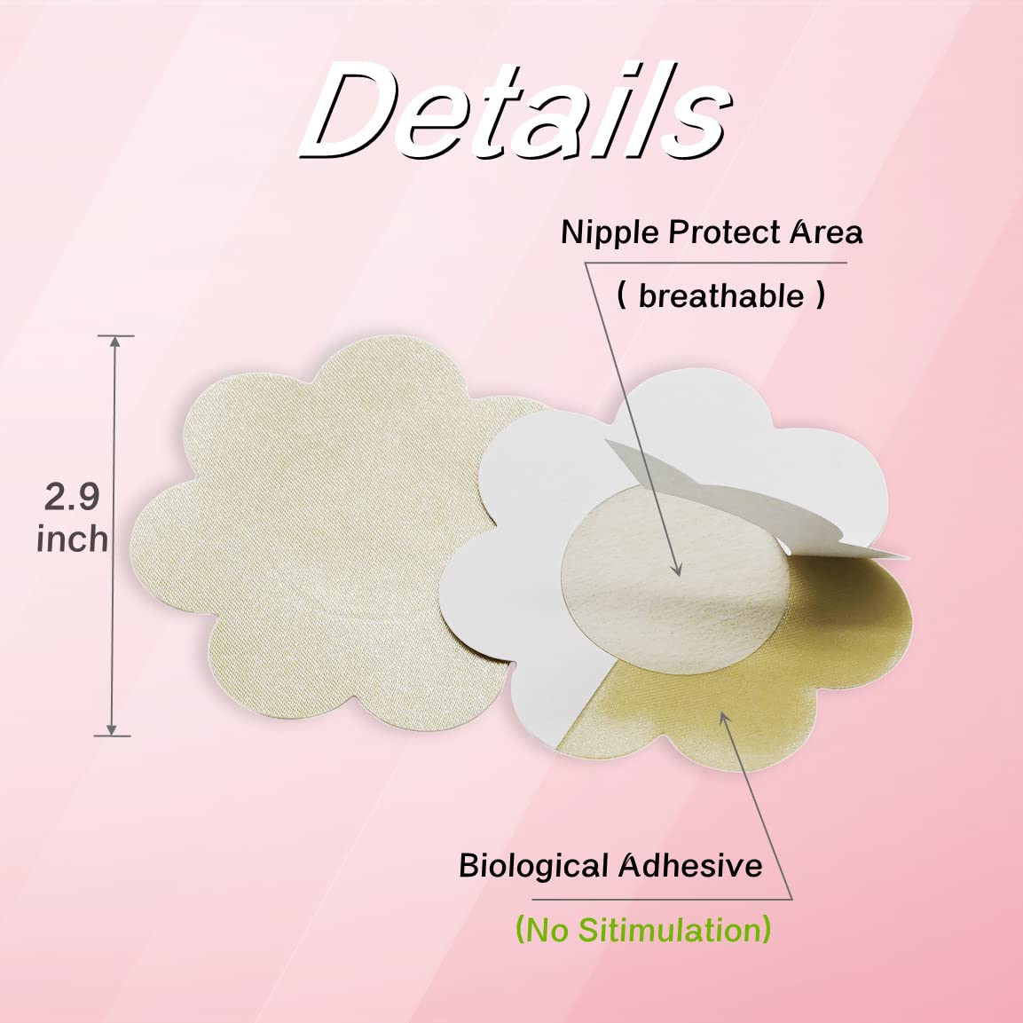 YREEIS Hypoallergenic Disposable Satin Nipple Pasties — image 2