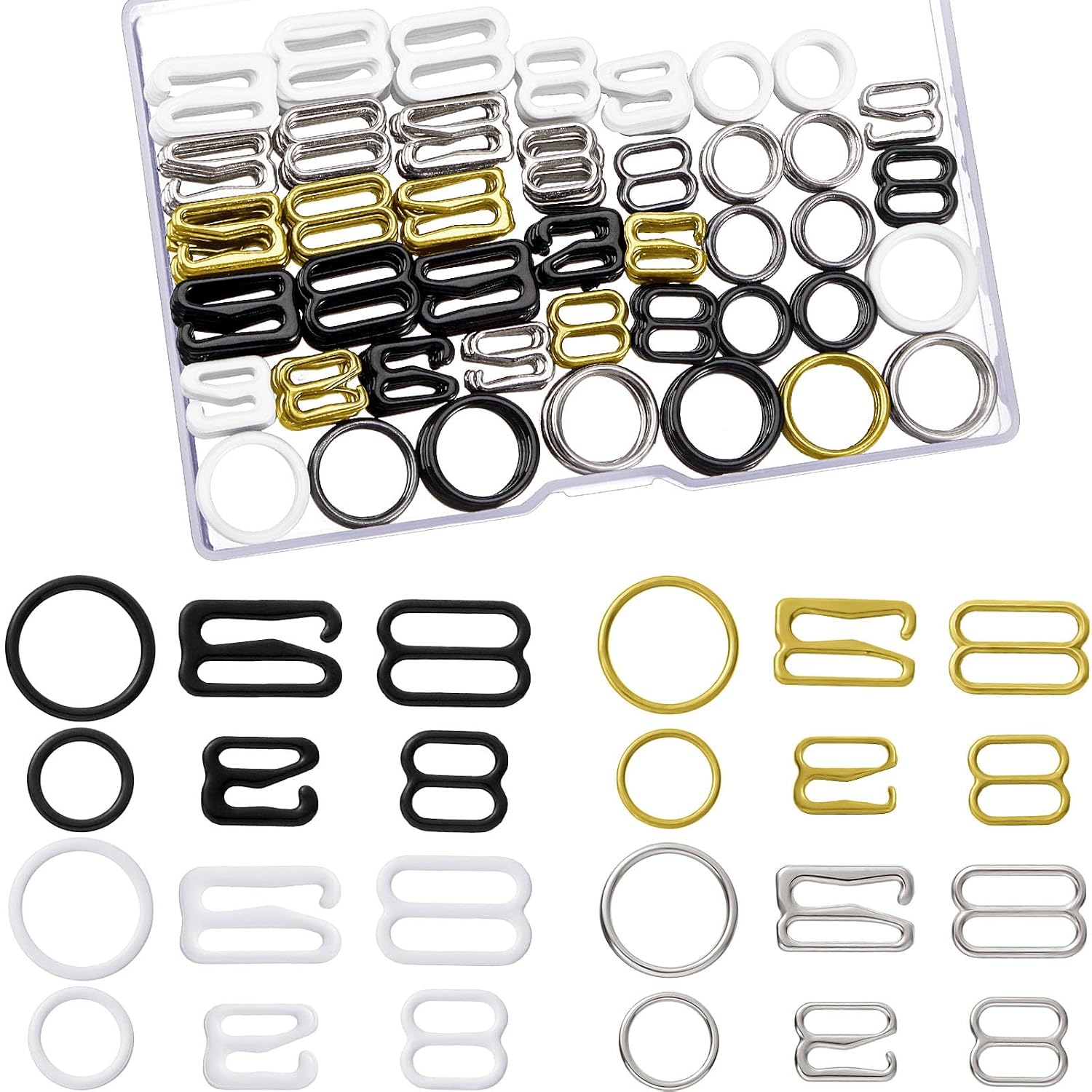 Bra Strap Slider Hooks and Rings Set
