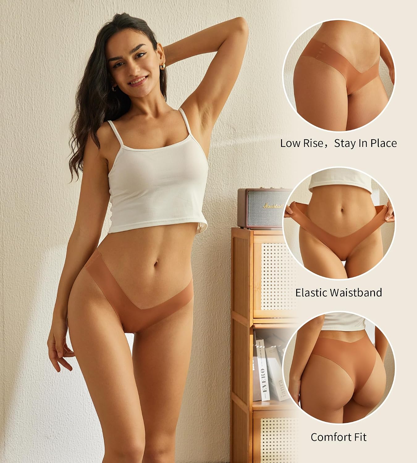Beafulrab Seamless Bikini Panties 6-Pack — image 3