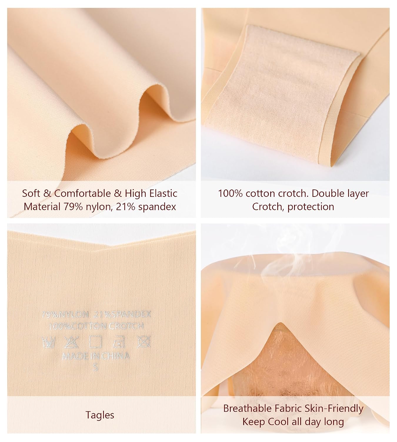 Beafulrab Seamless Bikini Panties 6-Pack — image 5