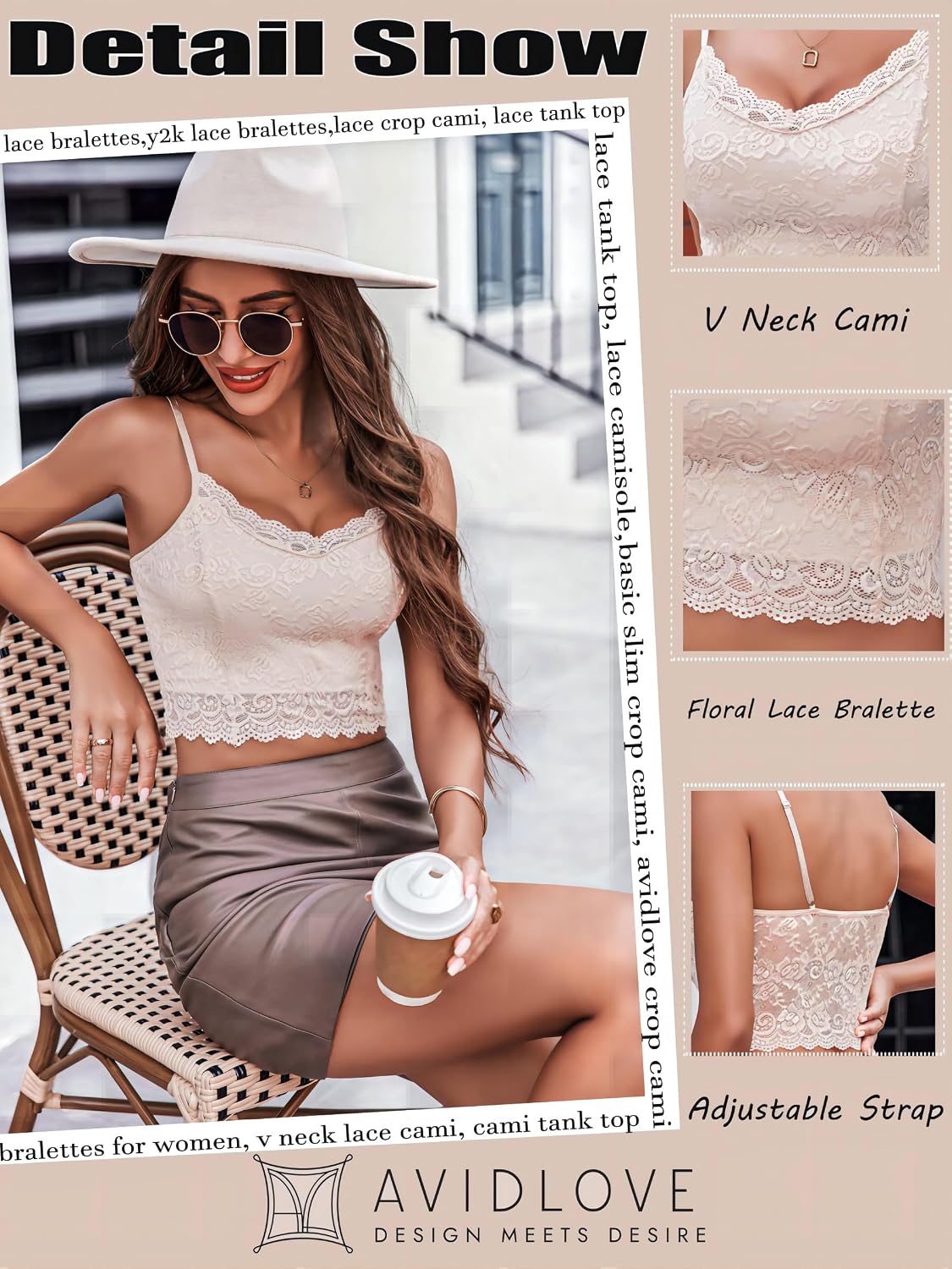 Avidlove Lace Bralette Tank Top Camisole — image 5